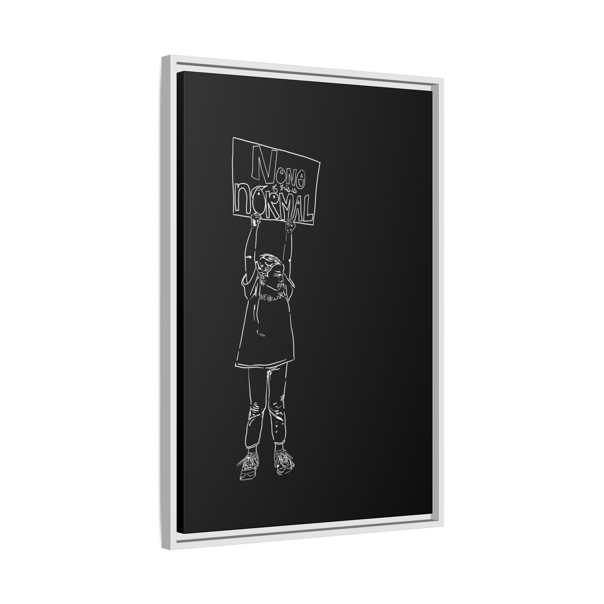 Sustainable Framed Archival Giclee  Stretched Canvas Social Art | Feminist  Print | Gallery Wall Art Museum Quality | NONE OF THIS IS NORMAL