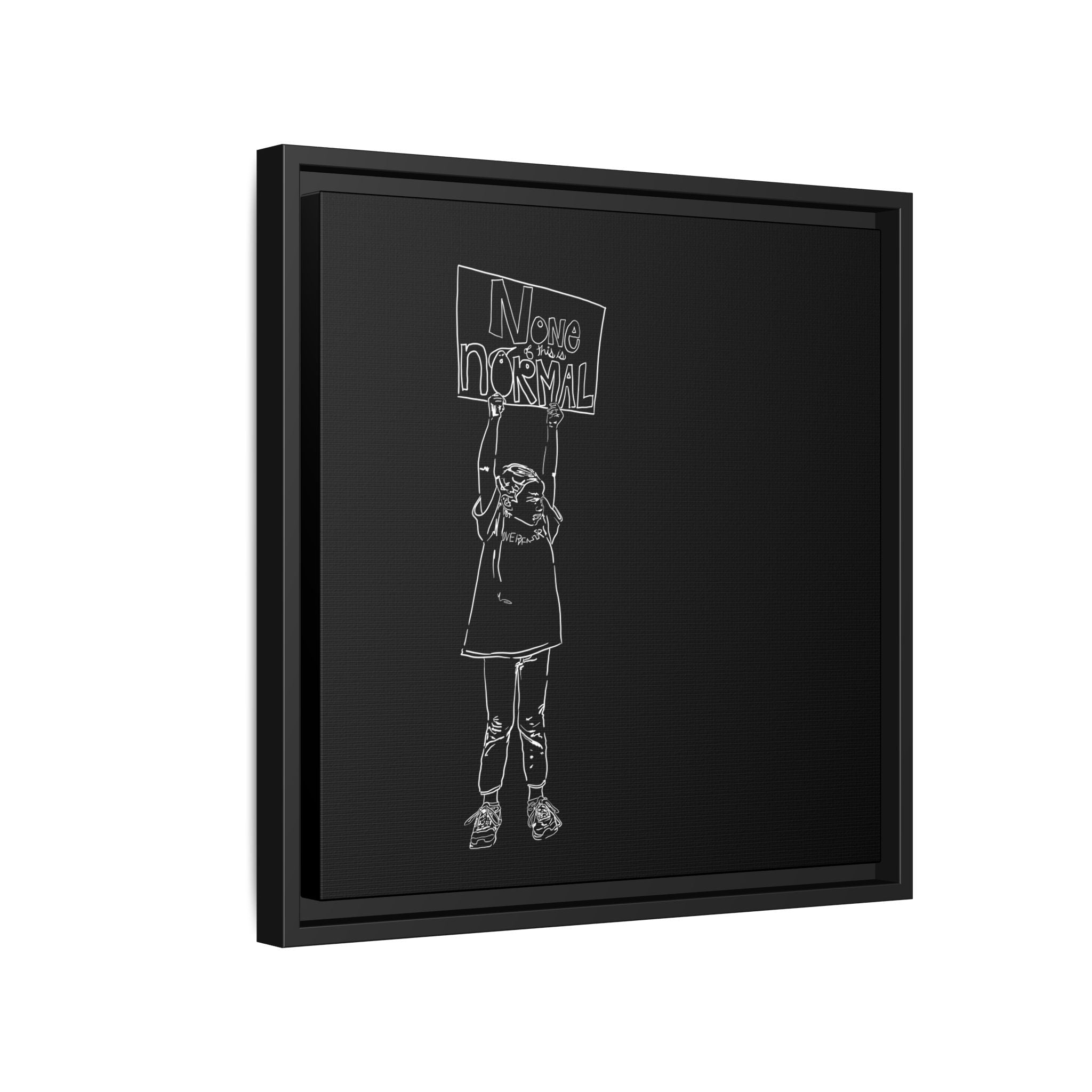 Sustainable Framed Archival Giclee  Stretched Canvas Social Art | Feminist  Print | Gallery Wall Art Museum Quality | NONE OF THIS IS NORMAL