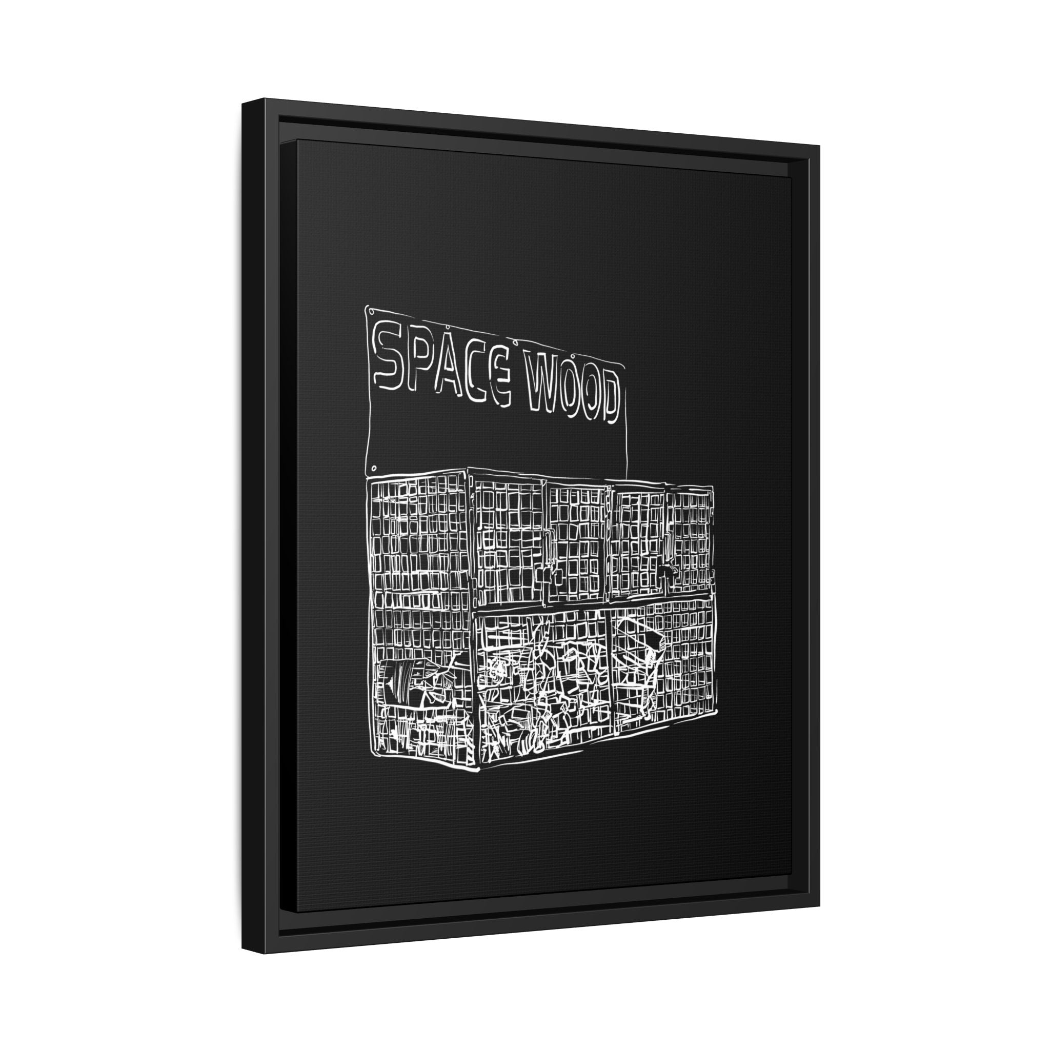 Sustainably Framed Giclee Stretched Canvas | Climate Change | Eco Friendly Frame | Social Good | Modern Aesthetic | Archival | SPACE WOOD