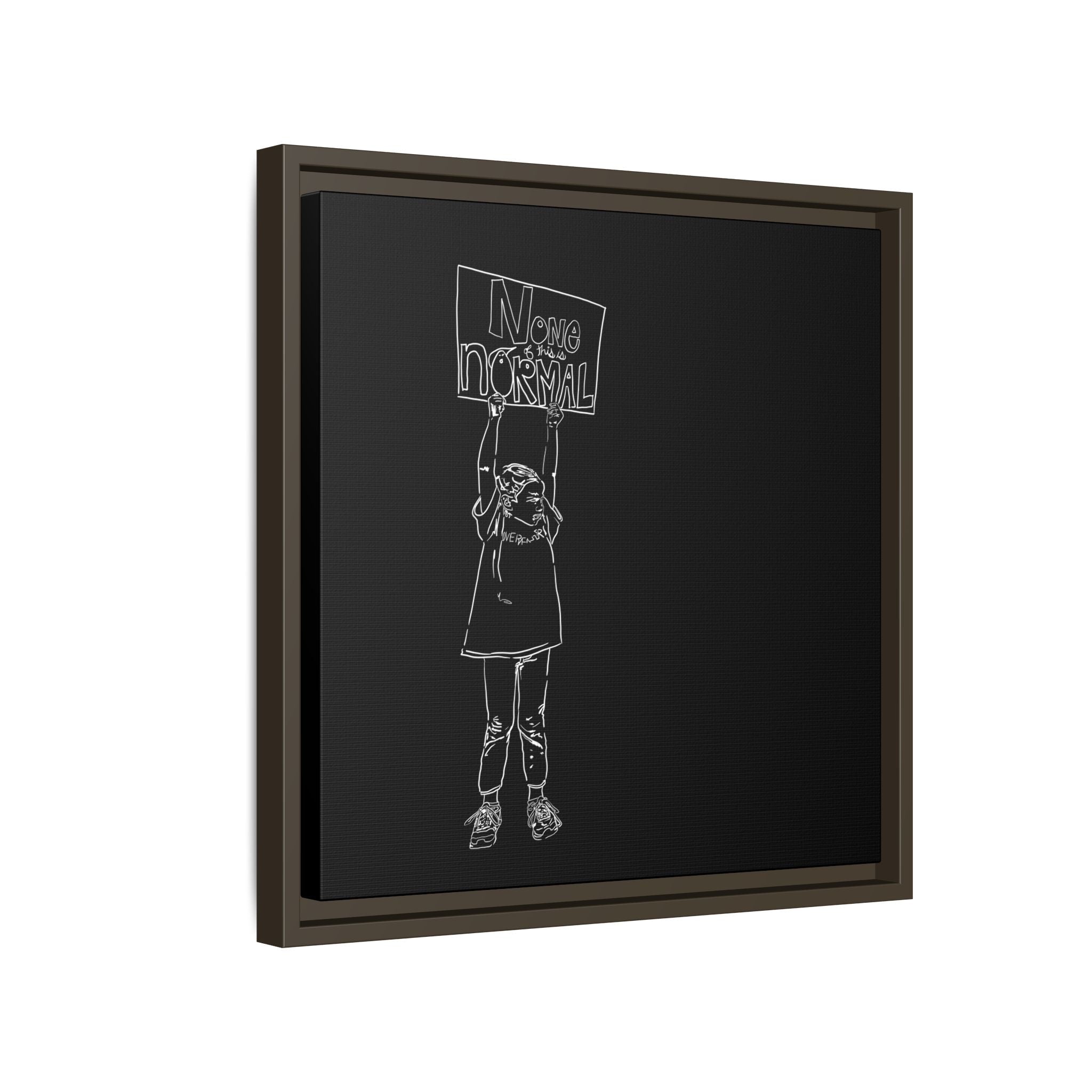 Sustainable Framed Archival Giclee  Stretched Canvas Social Art | Feminist  Print | Gallery Wall Art Museum Quality | NONE OF THIS IS NORMAL