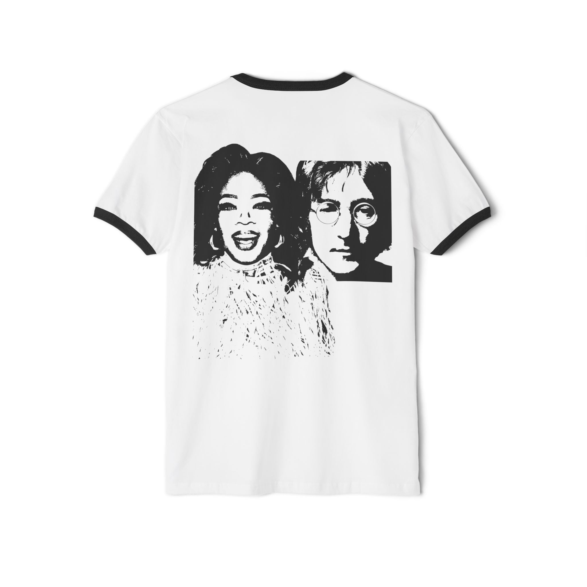 Unisex Cotton Ringer T-Shirt |Contemporary Social Issues | Progressive Activism Fashion | ModernStatement Sustainable Apparel | I BALANCE MY PASSION WITH MY RESPONSIBILITIES Oprah Winfrey John Lennon