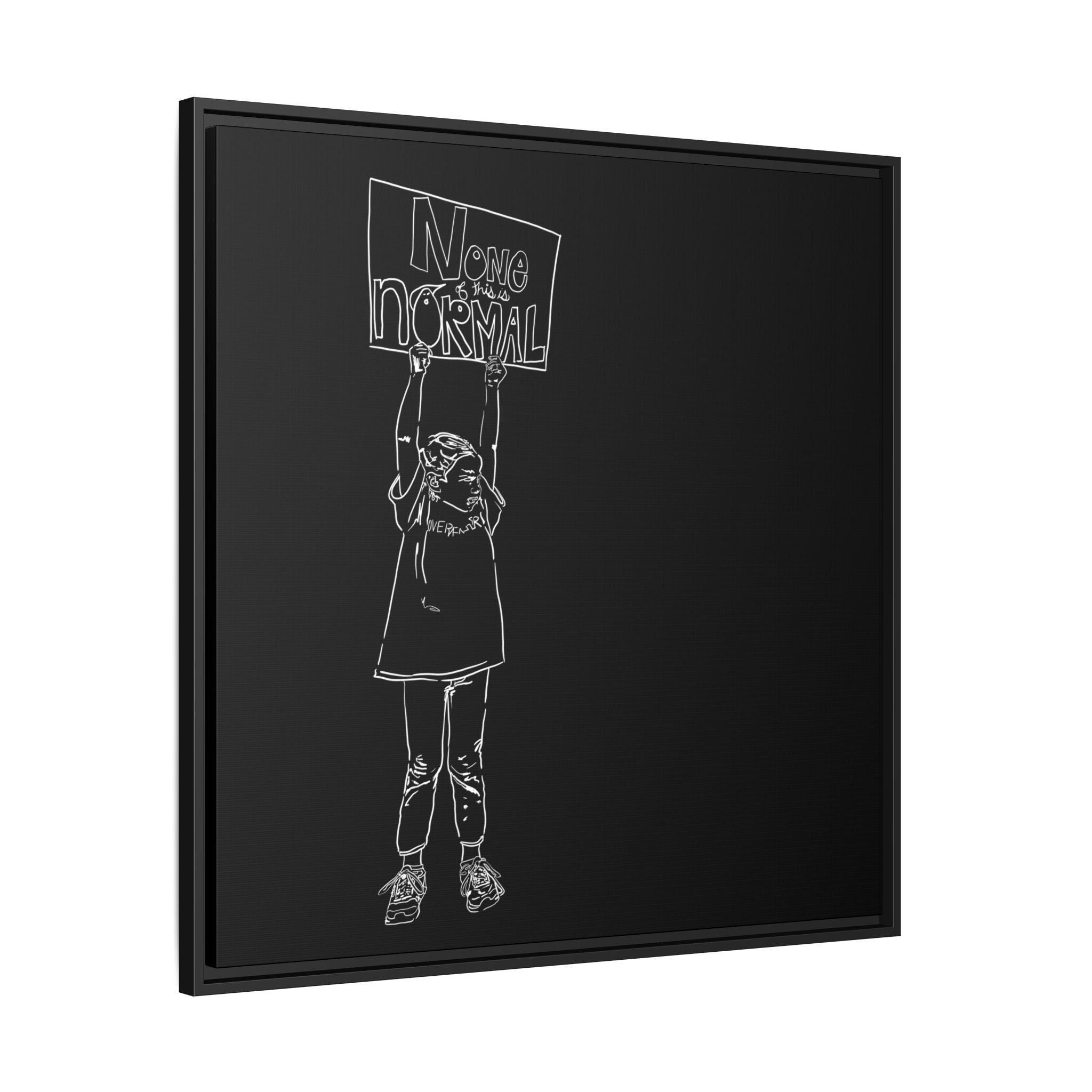 Sustainable Framed Archival Giclee  Stretched Canvas Social Art | Feminist  Print | Gallery Wall Art Museum Quality | NONE OF THIS IS NORMAL