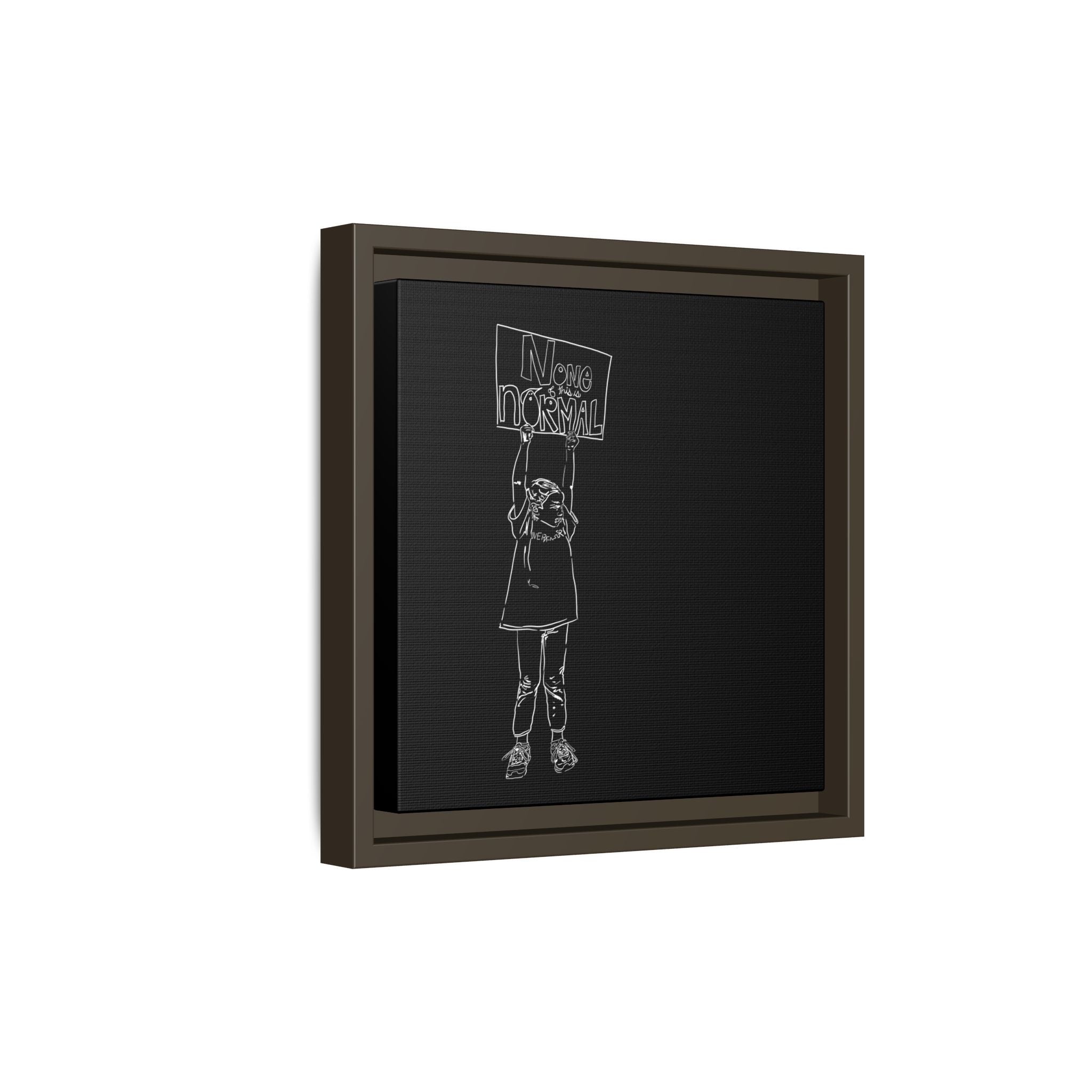 Sustainable Framed Archival Giclee  Stretched Canvas Social Art | Feminist  Print | Gallery Wall Art Museum Quality | NONE OF THIS IS NORMAL