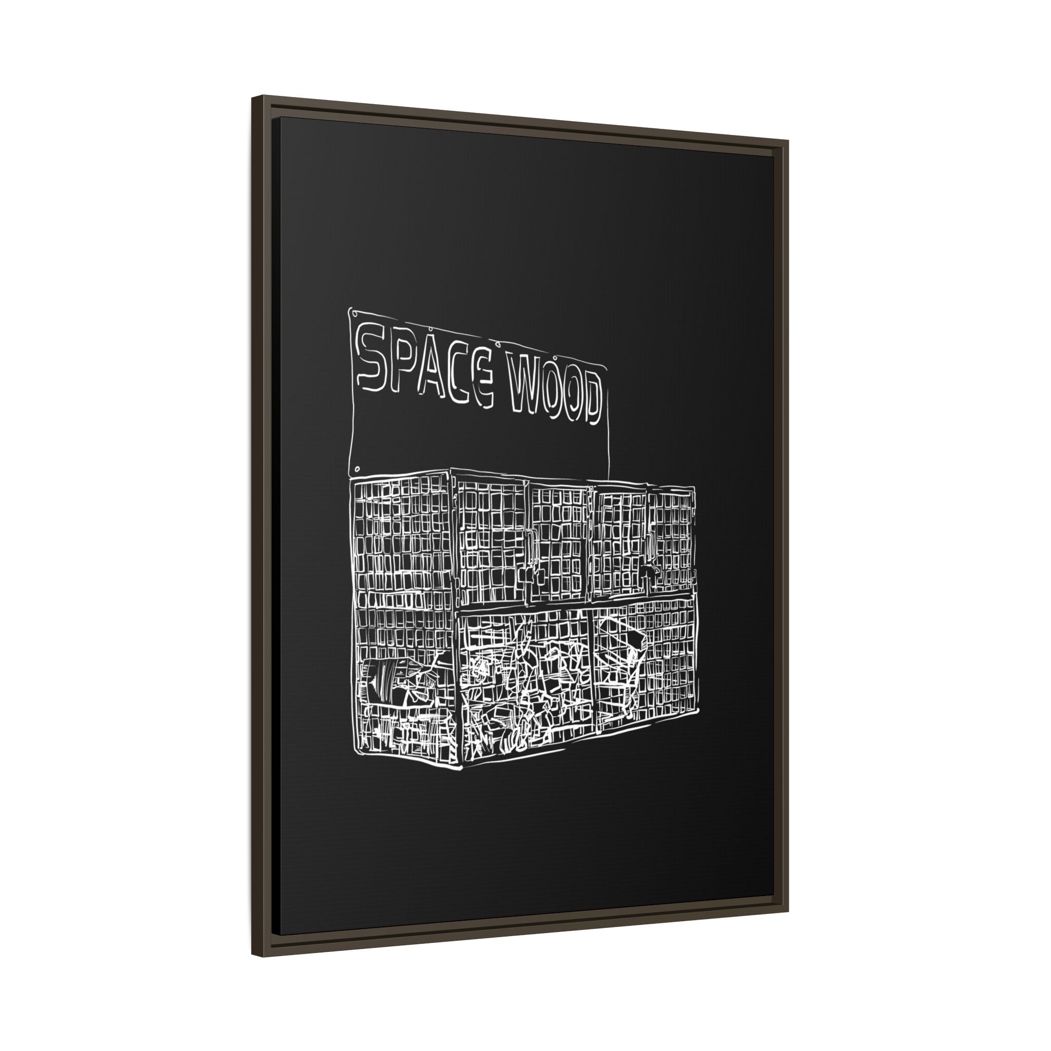 Sustainably Framed Giclee Stretched Canvas | Climate Change | Eco Friendly Frame | Social Good | Modern Aesthetic | Archival | SPACE WOOD