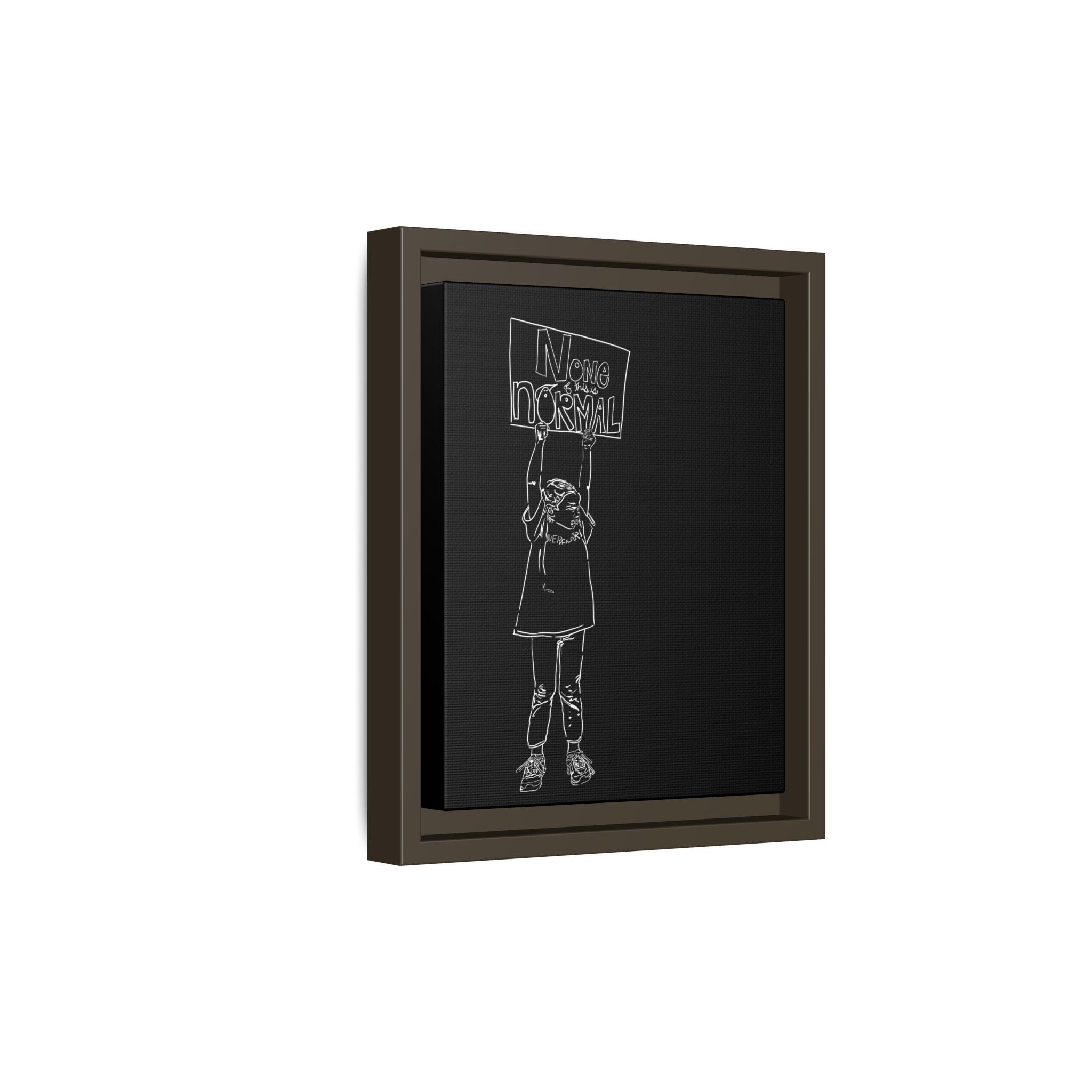 Sustainable Framed Archival Giclee  Stretched Canvas Social Art | Feminist  Print | Gallery Wall Art Museum Quality | NONE OF THIS IS NORMAL