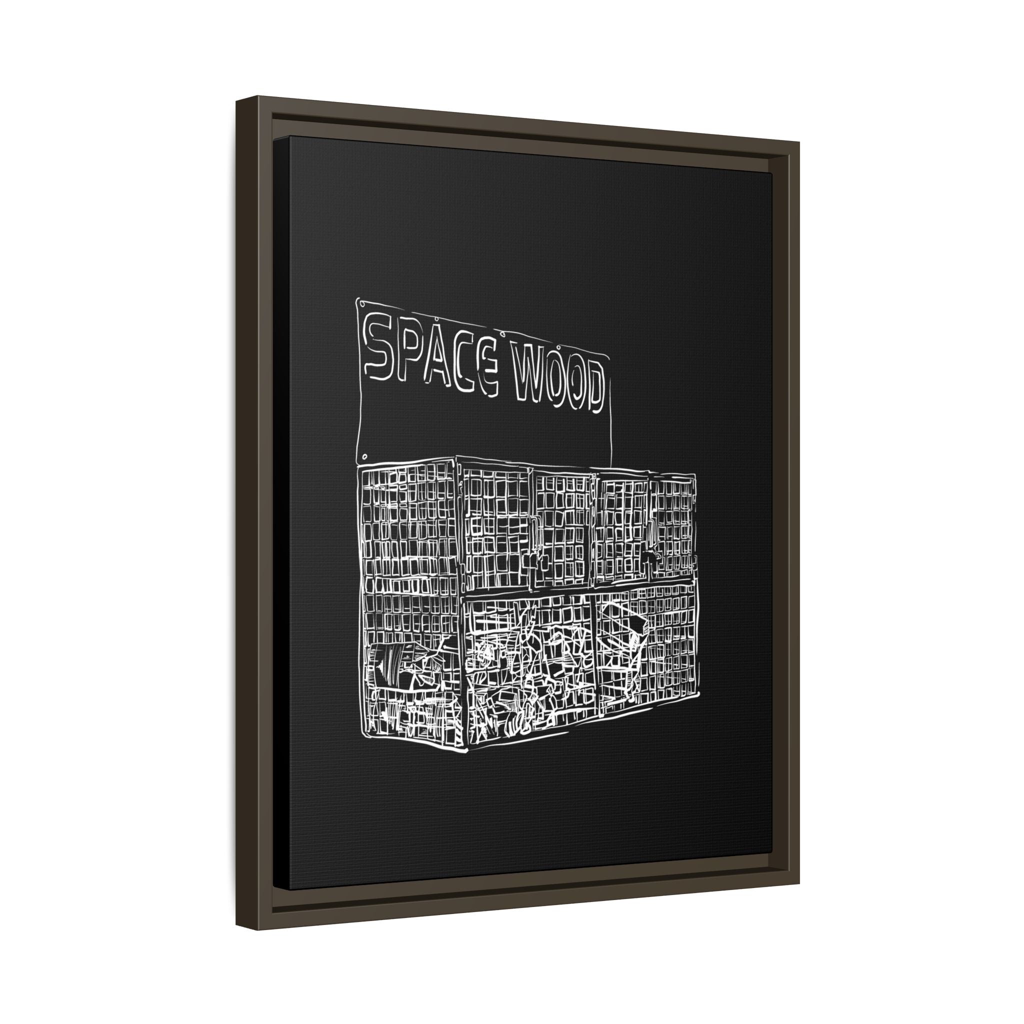 Sustainably Framed Giclee Stretched Canvas | Climate Change | Eco Friendly Frame | Social Good | Modern Aesthetic | Archival | SPACE WOOD