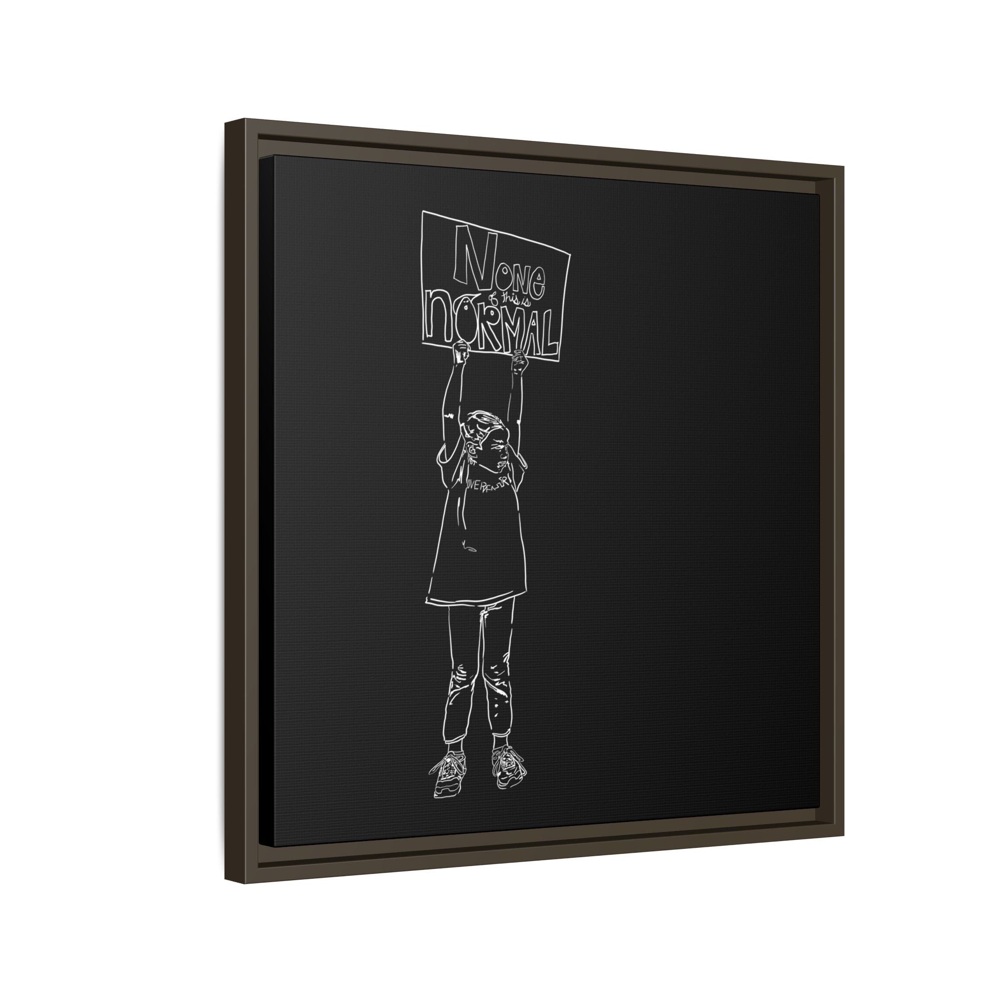 Sustainable Framed Archival Giclee  Stretched Canvas Social Art | Feminist  Print | Gallery Wall Art Museum Quality | NONE OF THIS IS NORMAL