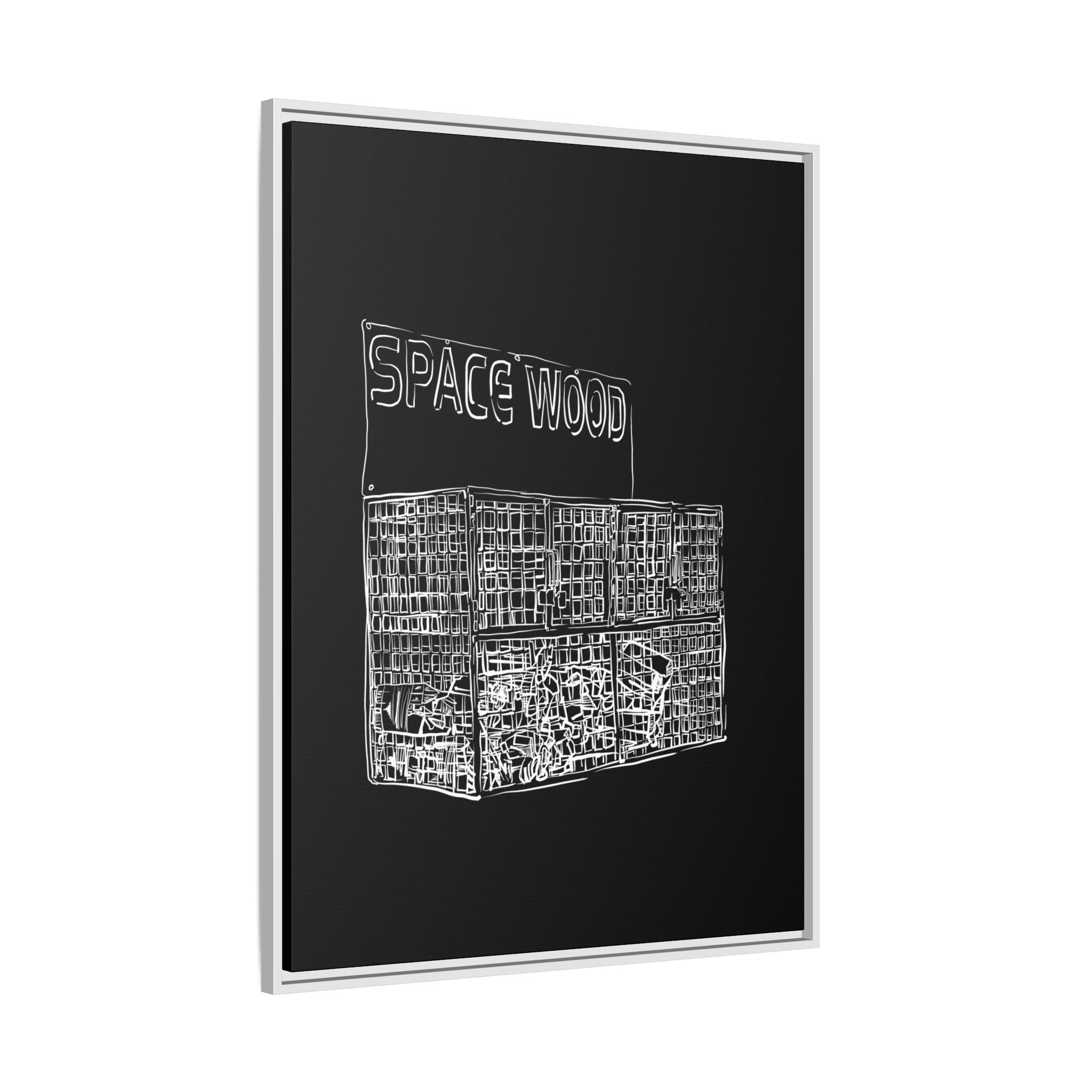 Sustainably Framed Giclee Stretched Canvas | Climate Change | Eco Friendly Frame | Social Good | Modern Aesthetic | Archival | SPACE WOOD