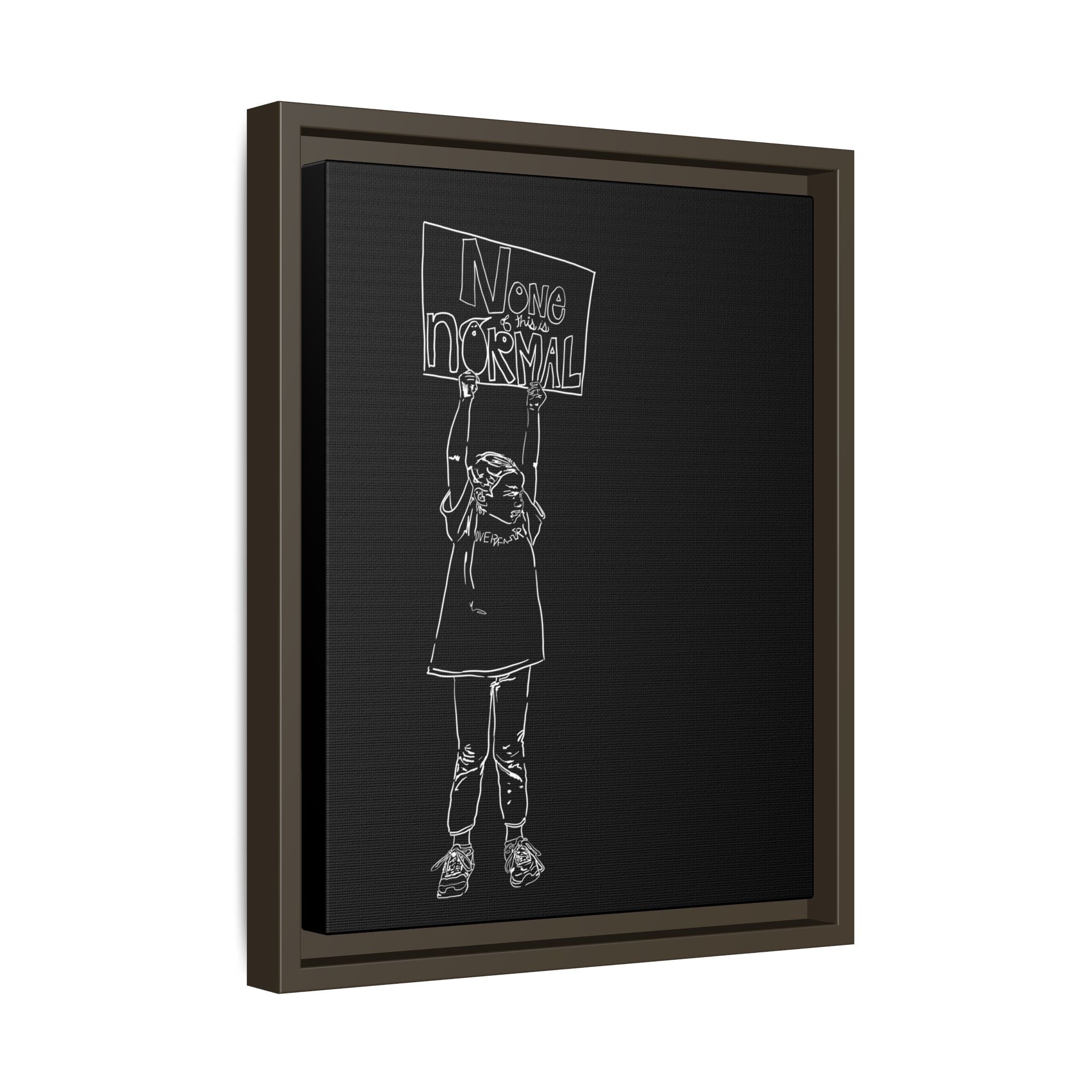 Sustainable Framed Archival Giclee  Stretched Canvas Social Art | Feminist  Print | Gallery Wall Art Museum Quality | NONE OF THIS IS NORMAL