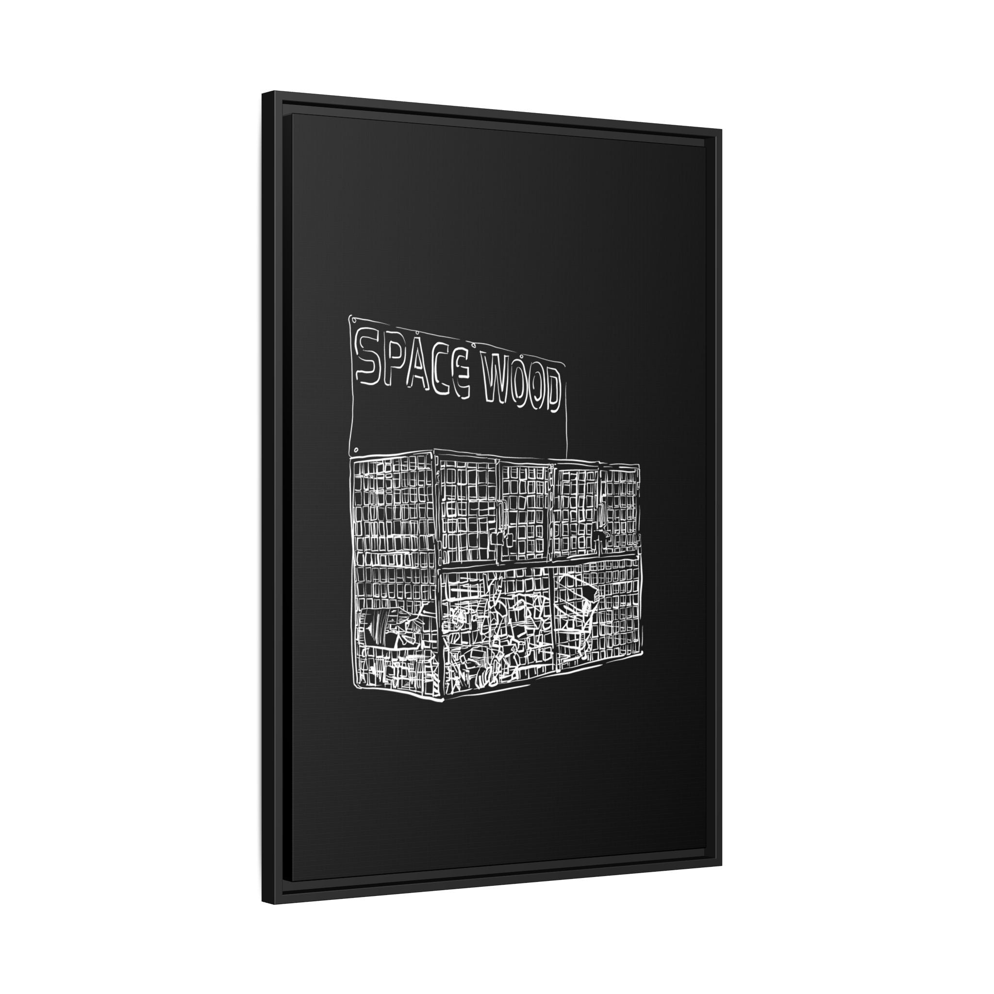 Sustainably Framed Giclee Stretched Canvas | Climate Change | Eco Friendly Frame | Social Good | Modern Aesthetic | Archival | SPACE WOOD