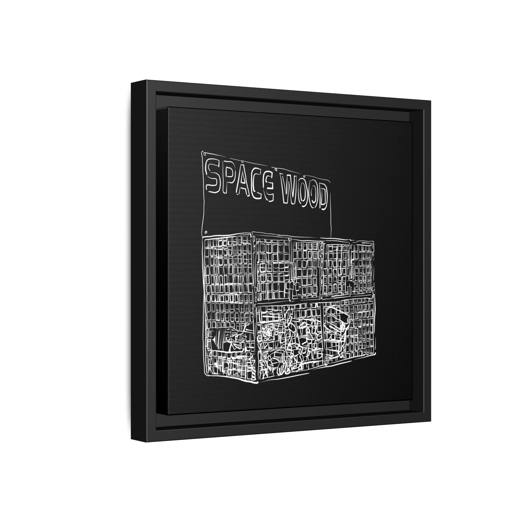 Sustainably Framed Giclee Stretched Canvas | Climate Change | Eco Friendly Frame | Social Good | Modern Aesthetic | Archival | SPACE WOOD