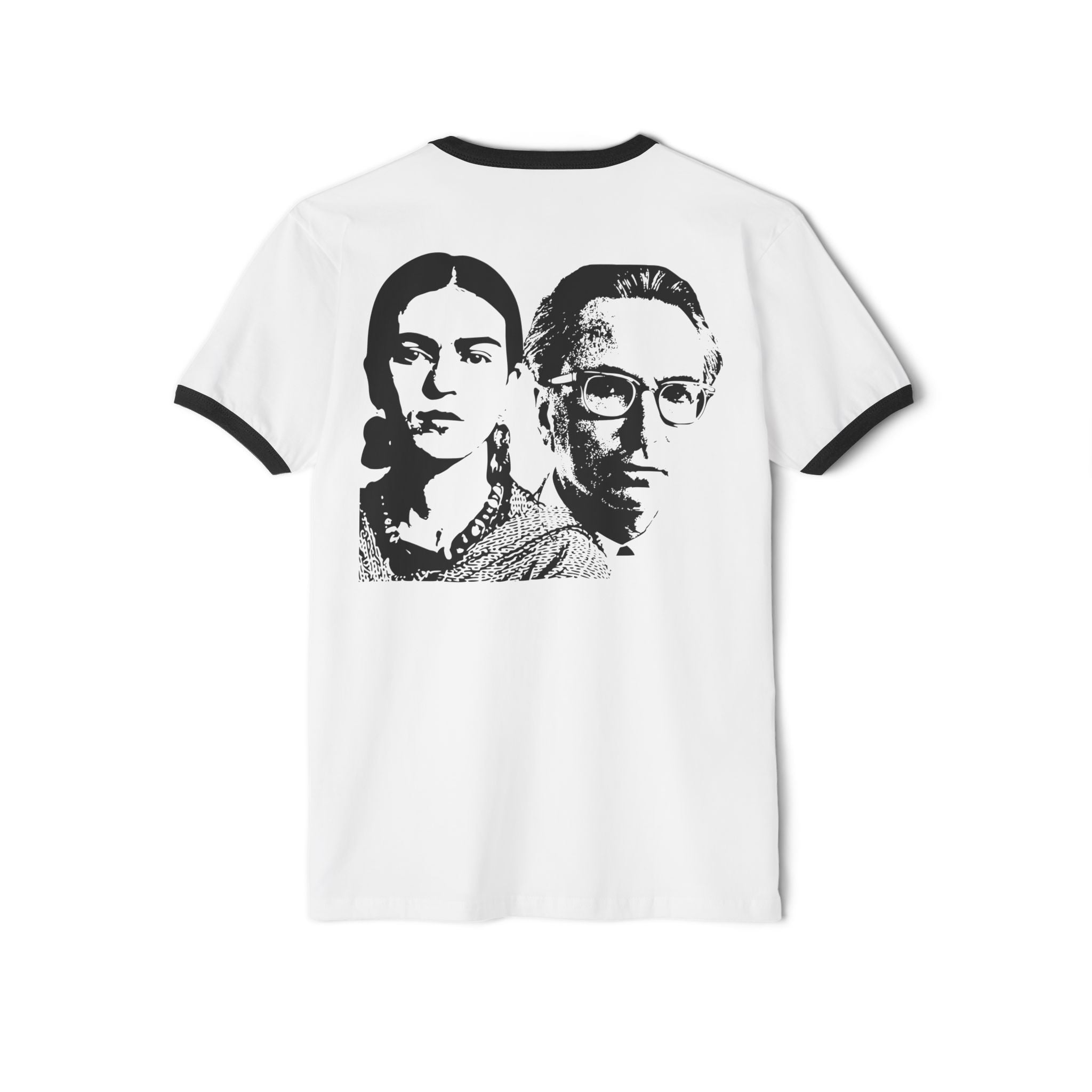 Unisex Cotton Ringer T-Shirt |Contemporary Social Issues | Progressive Activism Fashion | Modern Statement Sustainable Apparel | I TRANSFORM PAIN INTO PURPOSE | Frida Kahlo & Viktor Frankl