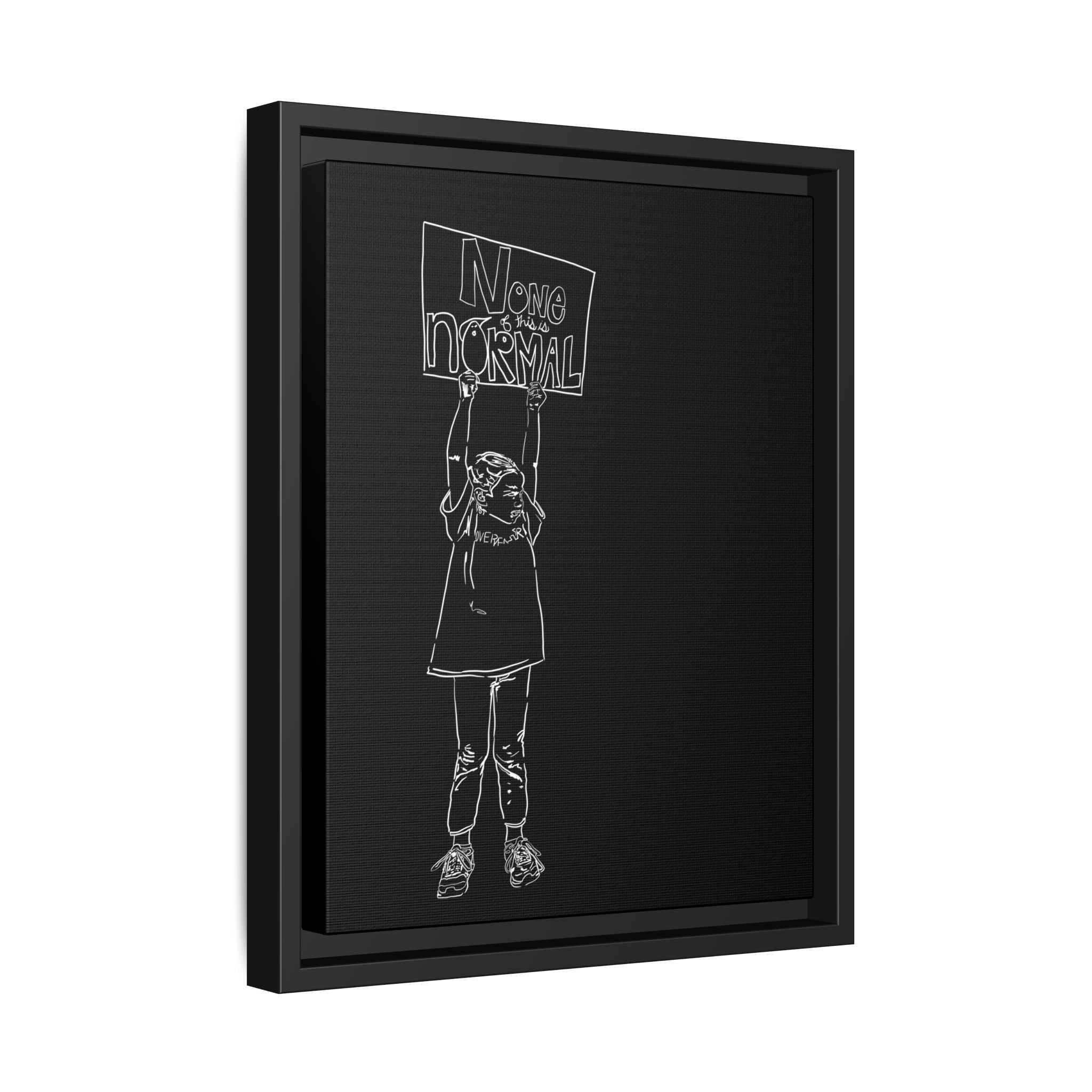 Sustainable Framed Archival Giclee  Stretched Canvas Social Art | Feminist  Print | Gallery Wall Art Museum Quality | NONE OF THIS IS NORMAL