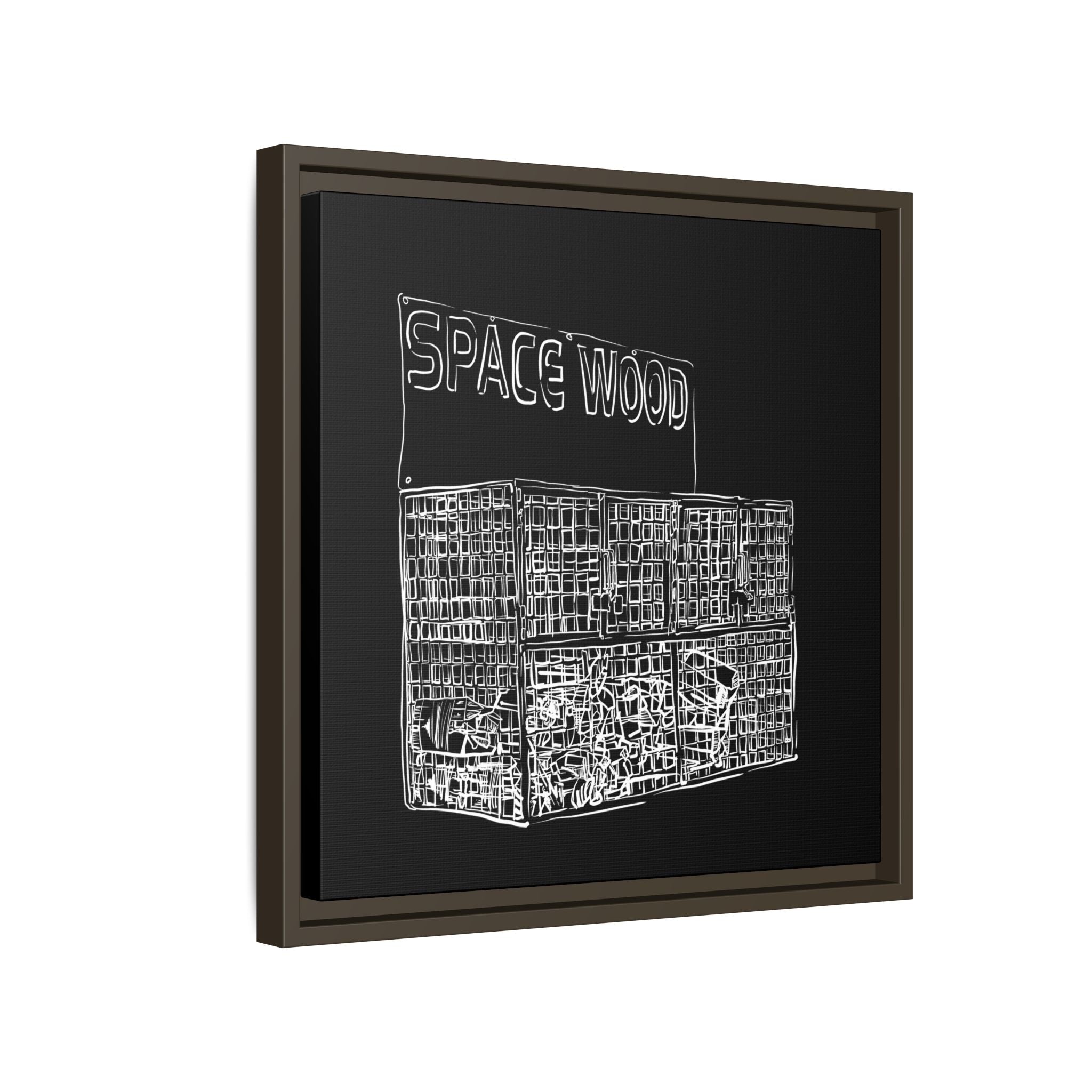 Sustainably Framed Giclee Stretched Canvas | Climate Change | Eco Friendly Frame | Social Good | Modern Aesthetic | Archival | SPACE WOOD