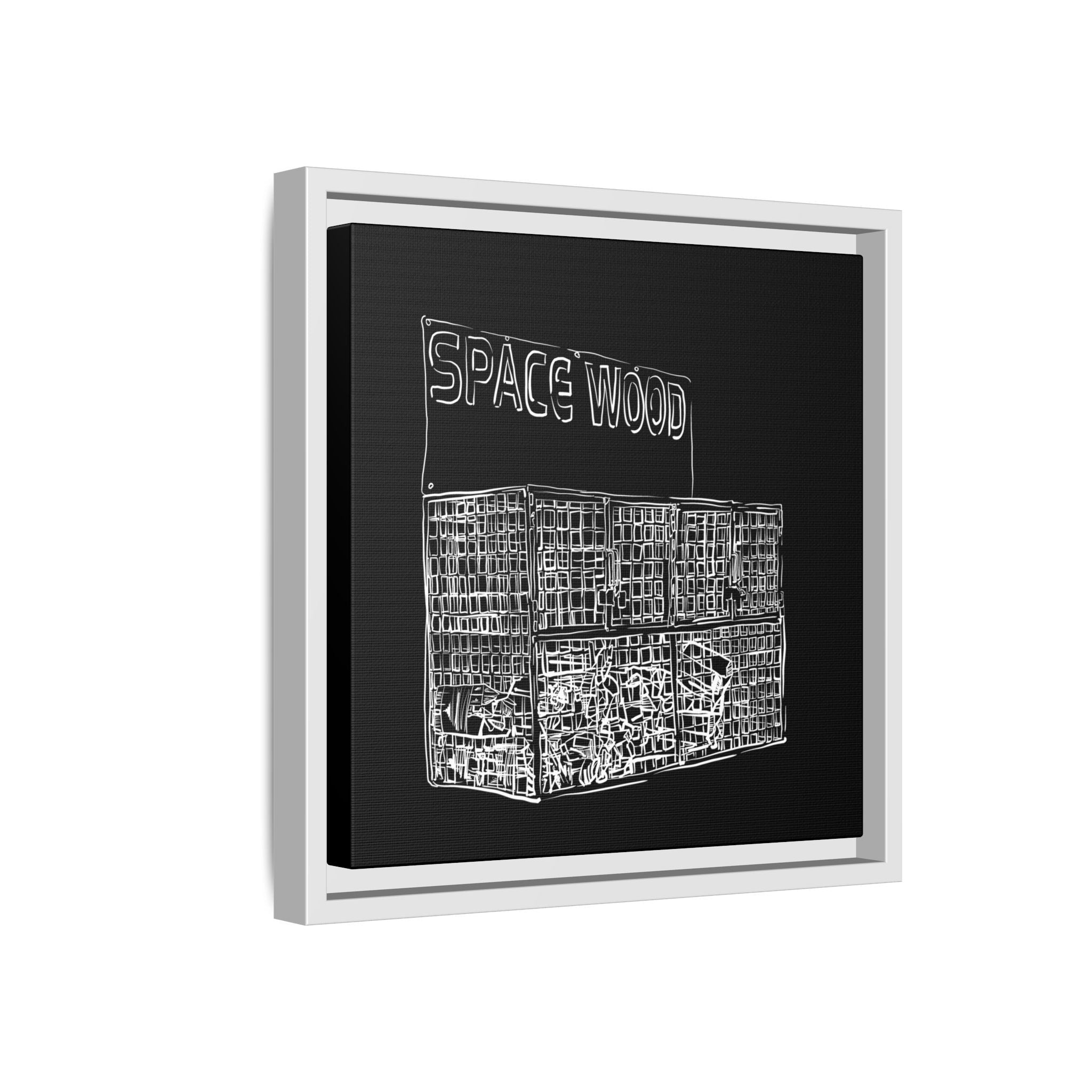 Sustainably Framed Giclee Stretched Canvas | Climate Change | Eco Friendly Frame | Social Good | Modern Aesthetic | Archival | SPACE WOOD