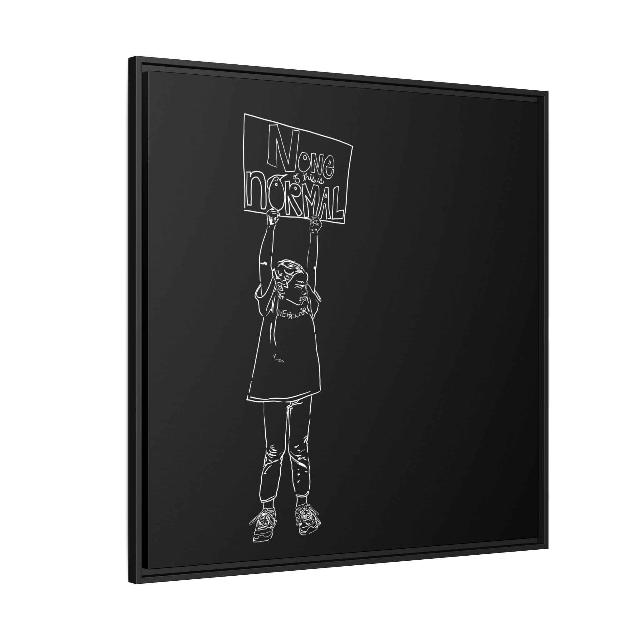 Sustainable Framed Archival Giclee  Stretched Canvas Social Art | Feminist  Print | Gallery Wall Art Museum Quality | NONE OF THIS IS NORMAL