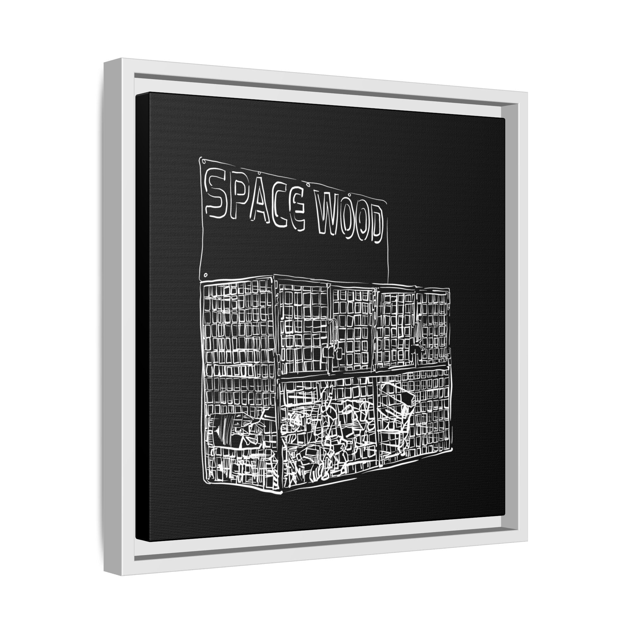 Sustainably Framed Giclee Stretched Canvas | Climate Change | Eco Friendly Frame | Social Good | Modern Aesthetic | Archival | SPACE WOOD