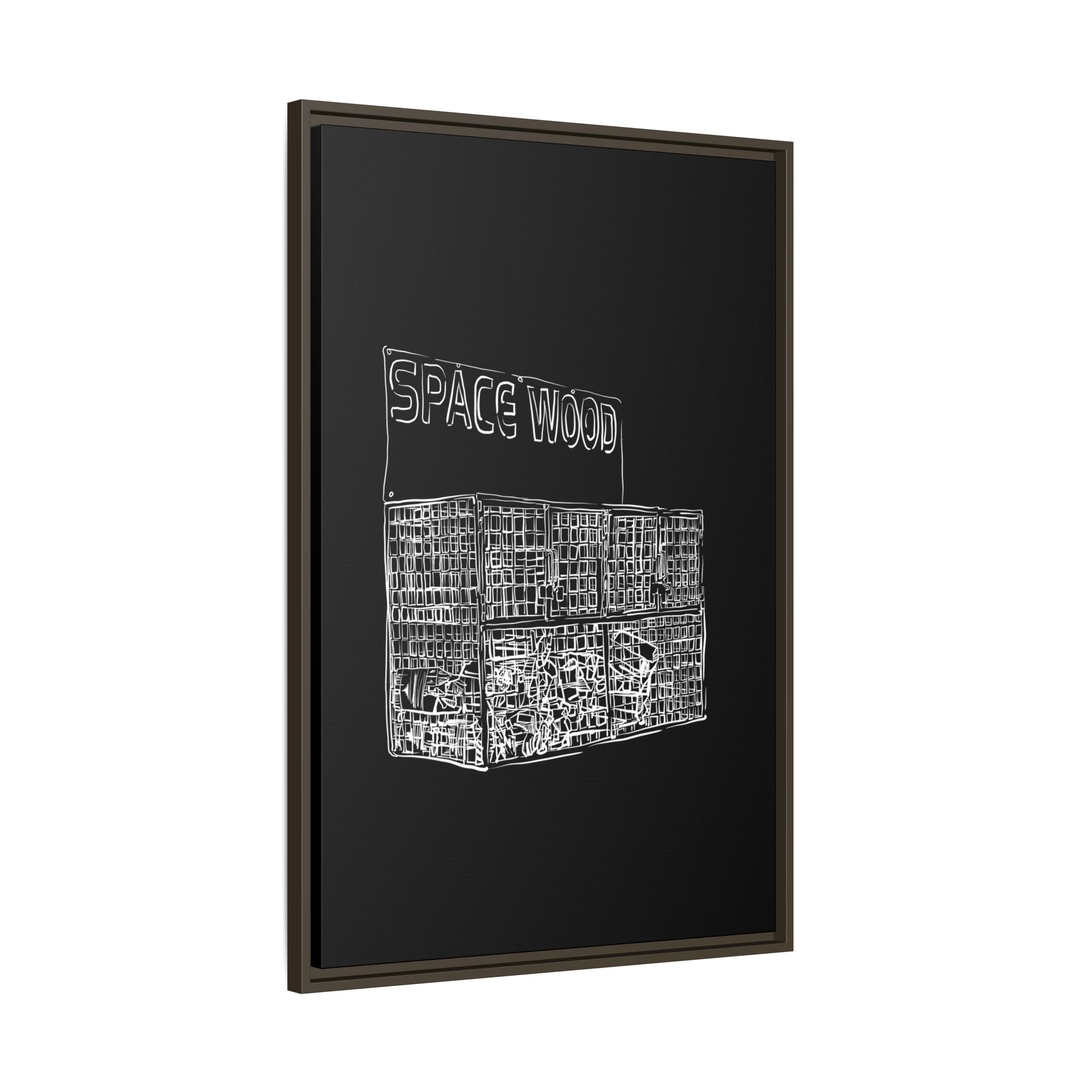 Sustainably Framed Giclee Stretched Canvas | Climate Change | Eco Friendly Frame | Social Good | Modern Aesthetic | Archival | SPACE WOOD