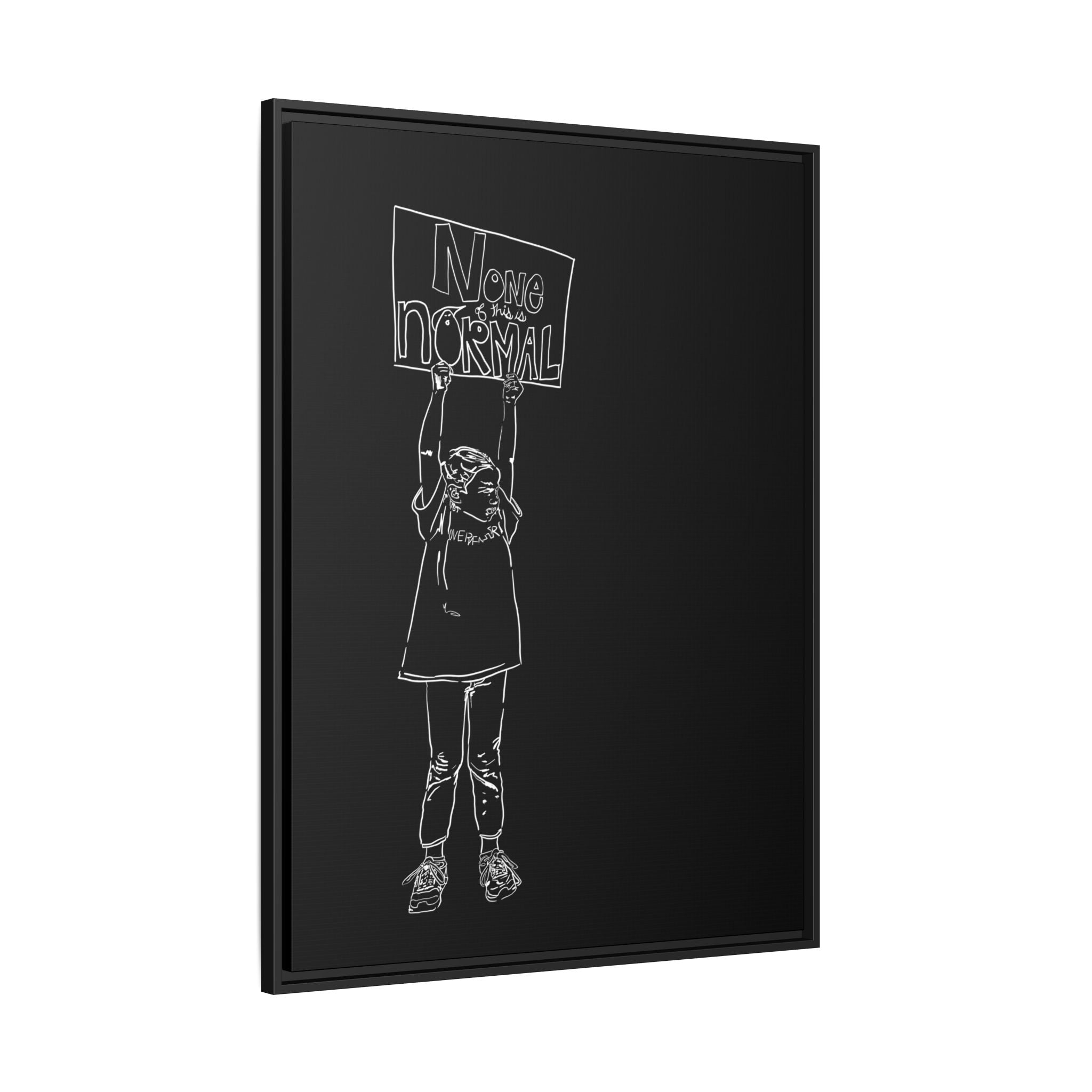 Sustainable Framed Archival Giclee  Stretched Canvas Social Art | Feminist  Print | Gallery Wall Art Museum Quality | NONE OF THIS IS NORMAL