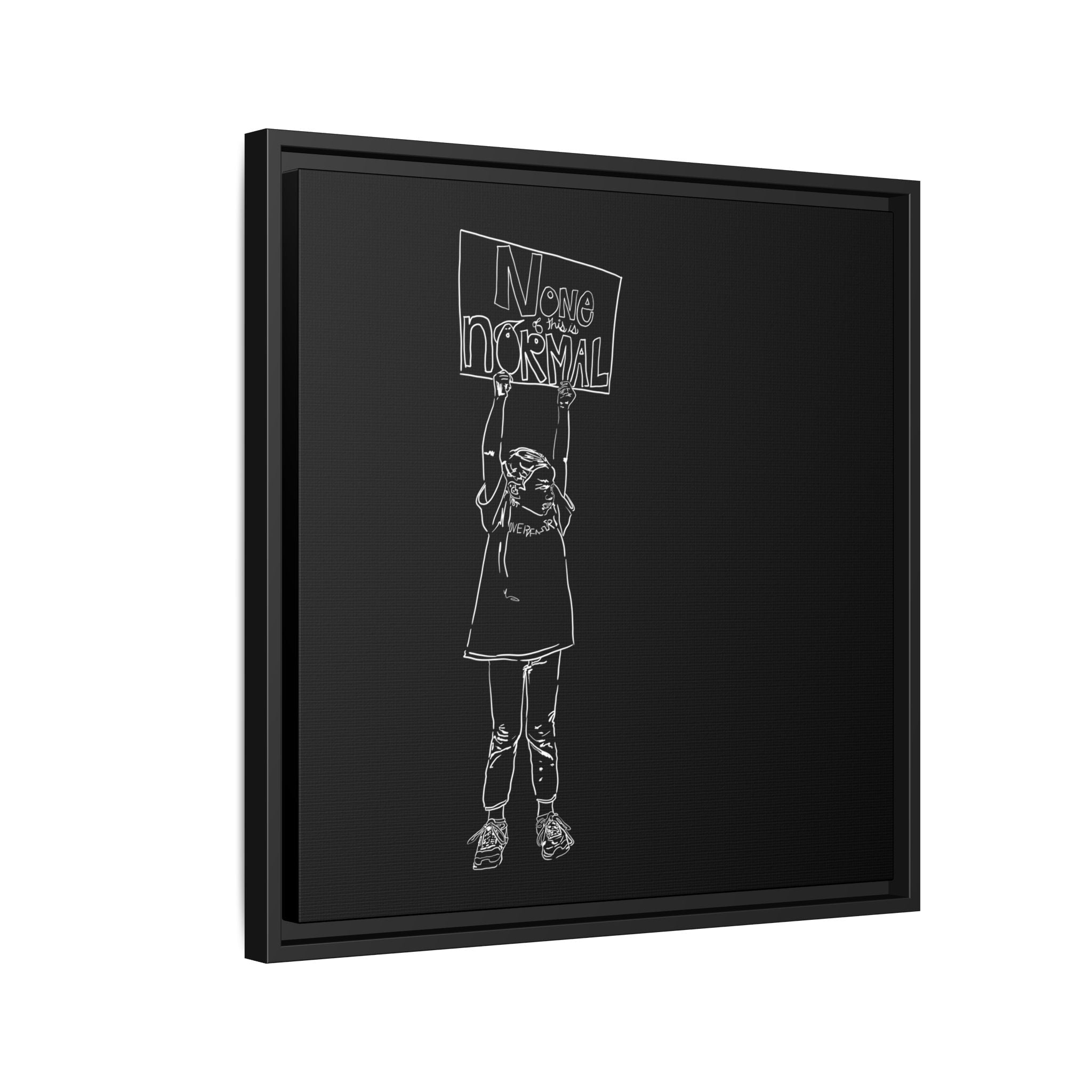 Sustainable Framed Archival Giclee  Stretched Canvas Social Art | Feminist  Print | Gallery Wall Art Museum Quality | NONE OF THIS IS NORMAL