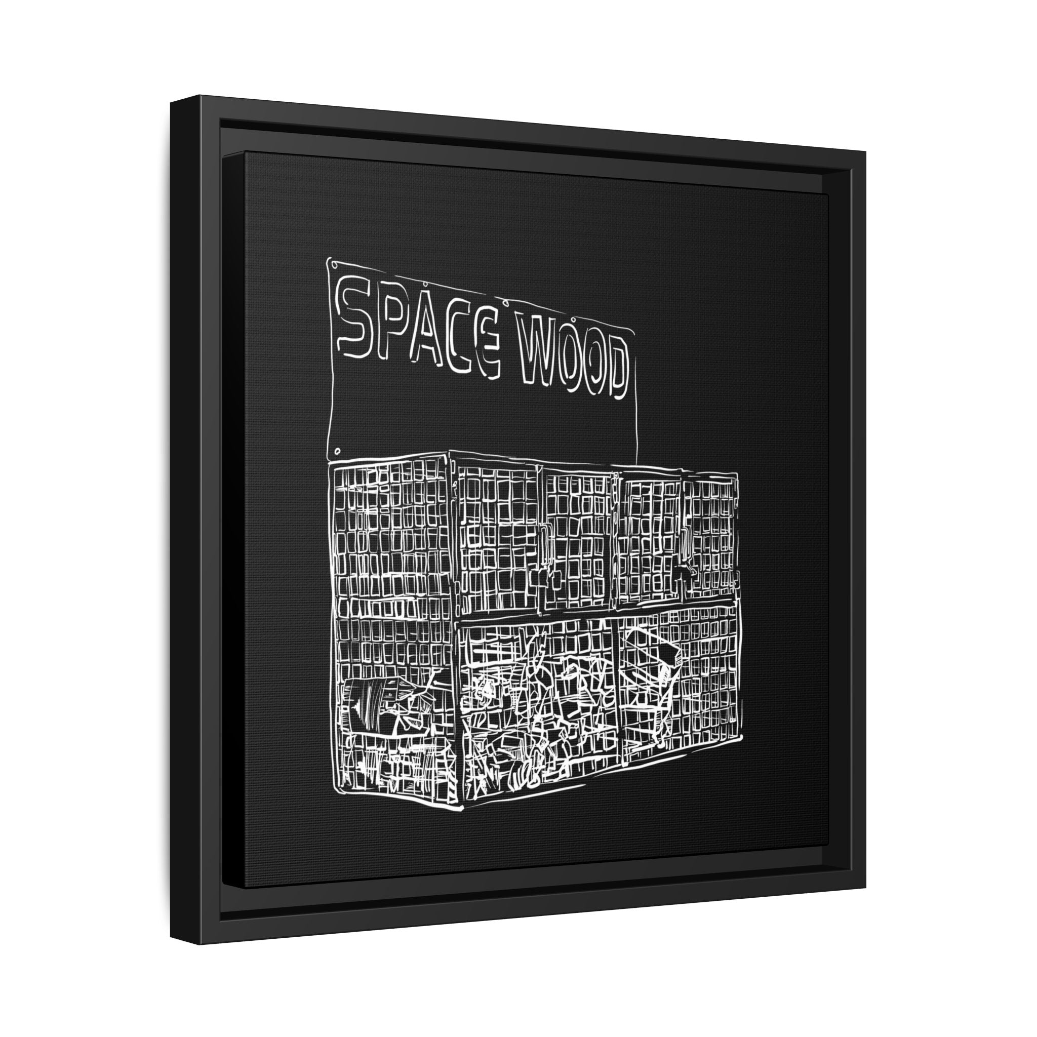 Sustainably Framed Giclee Stretched Canvas | Climate Change | Eco Friendly Frame | Social Good | Modern Aesthetic | Archival | SPACE WOOD