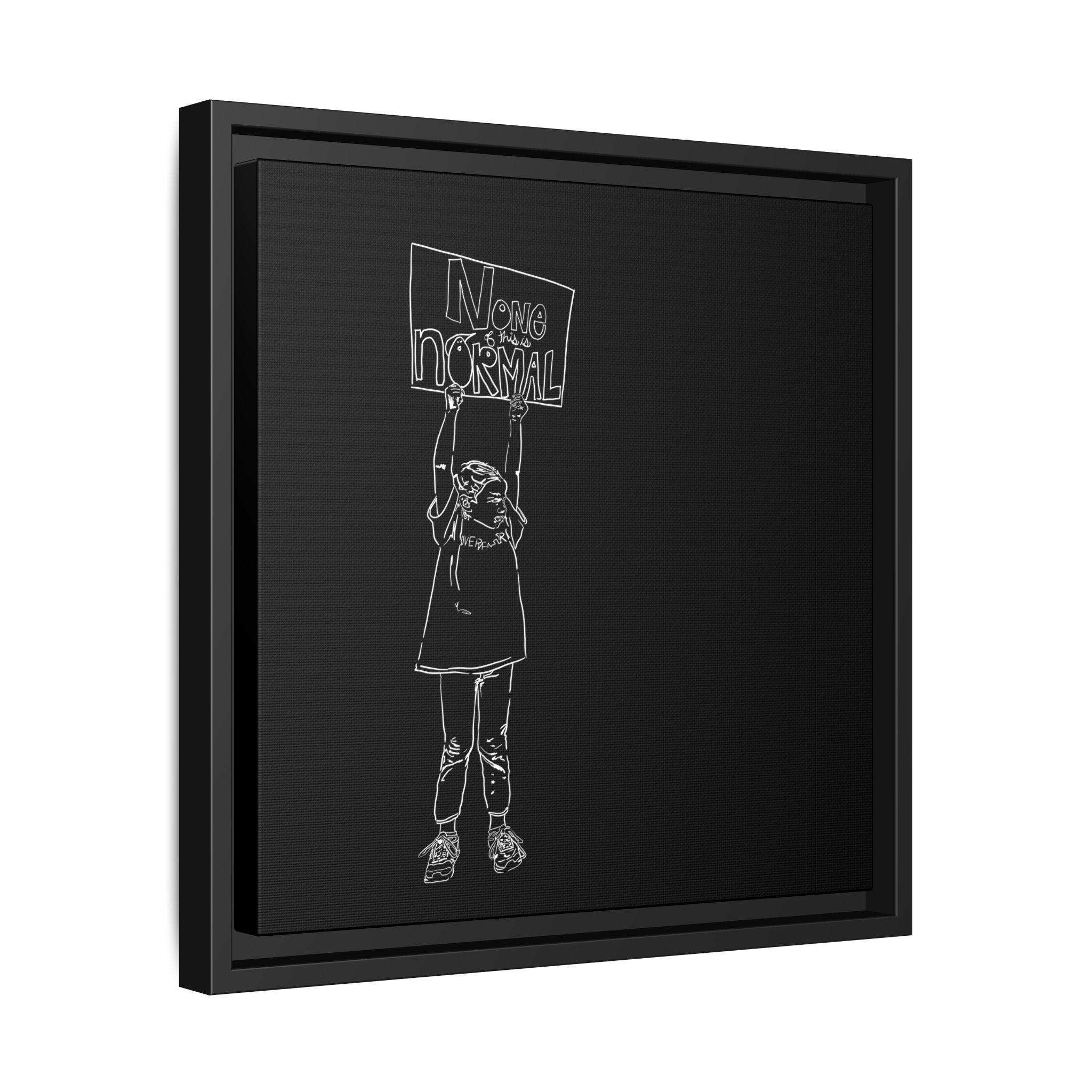 Sustainable Framed Archival Giclee  Stretched Canvas Social Art | Feminist  Print | Gallery Wall Art Museum Quality | NONE OF THIS IS NORMAL