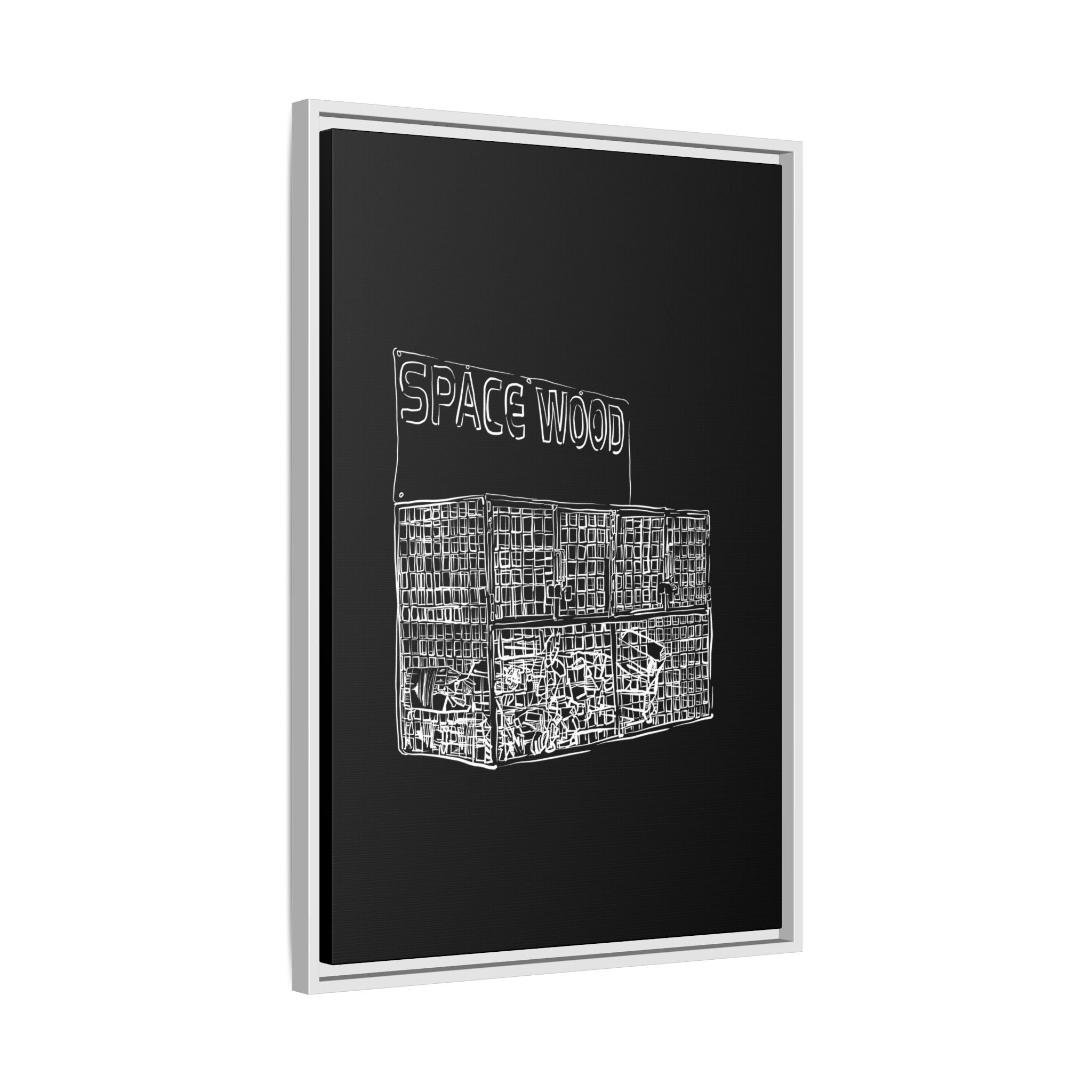 Sustainably Framed Giclee Stretched Canvas | Climate Change | Eco Friendly Frame | Social Good | Modern Aesthetic | Archival | SPACE WOOD