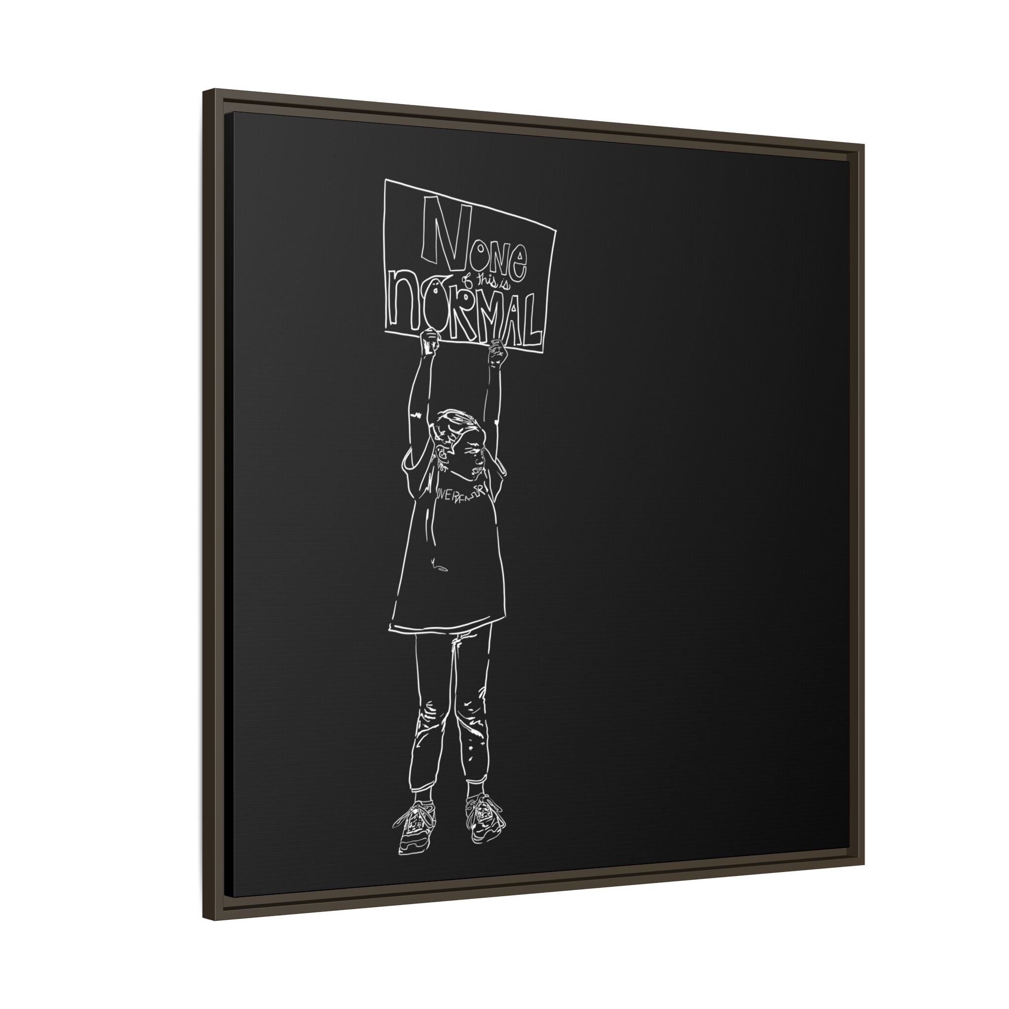 Sustainable Framed Archival Giclee  Stretched Canvas Social Art | Feminist  Print | Gallery Wall Art Museum Quality | NONE OF THIS IS NORMAL