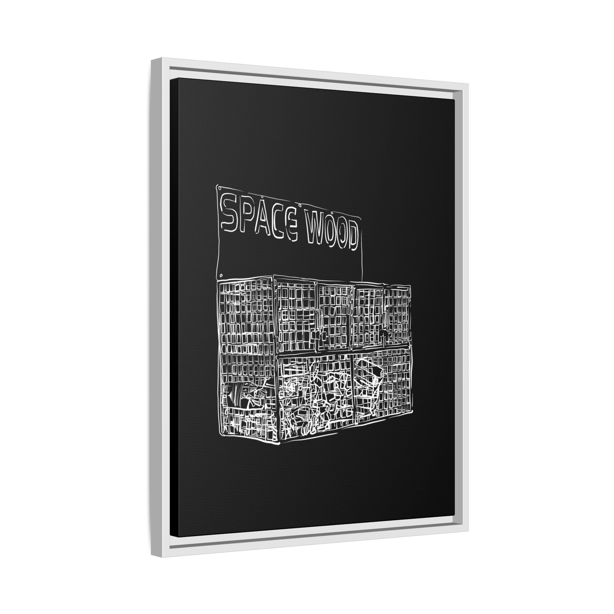 Sustainably Framed Giclee Stretched Canvas | Climate Change | Eco Friendly Frame | Social Good | Modern Aesthetic | Archival | SPACE WOOD