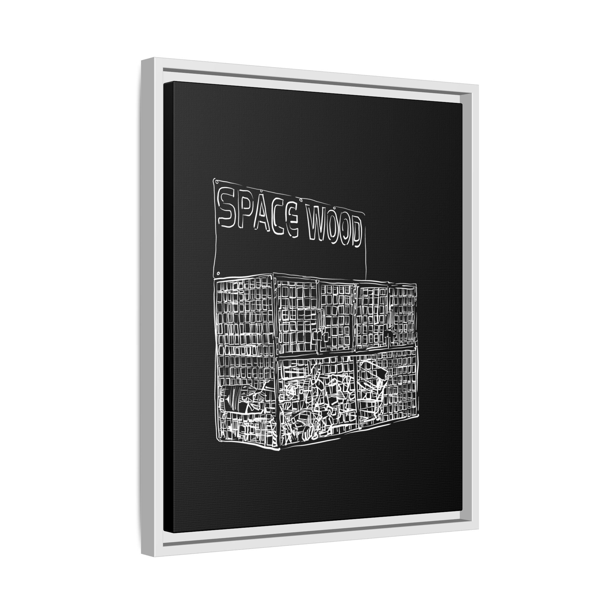 Sustainably Framed Giclee Stretched Canvas | Climate Change | Eco Friendly Frame | Social Good | Modern Aesthetic | Archival | SPACE WOOD