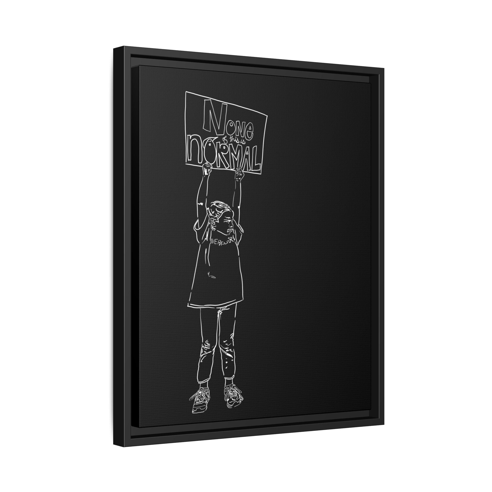 Sustainable Framed Archival Giclee  Stretched Canvas Social Art | Feminist  Print | Gallery Wall Art Museum Quality | NONE OF THIS IS NORMAL