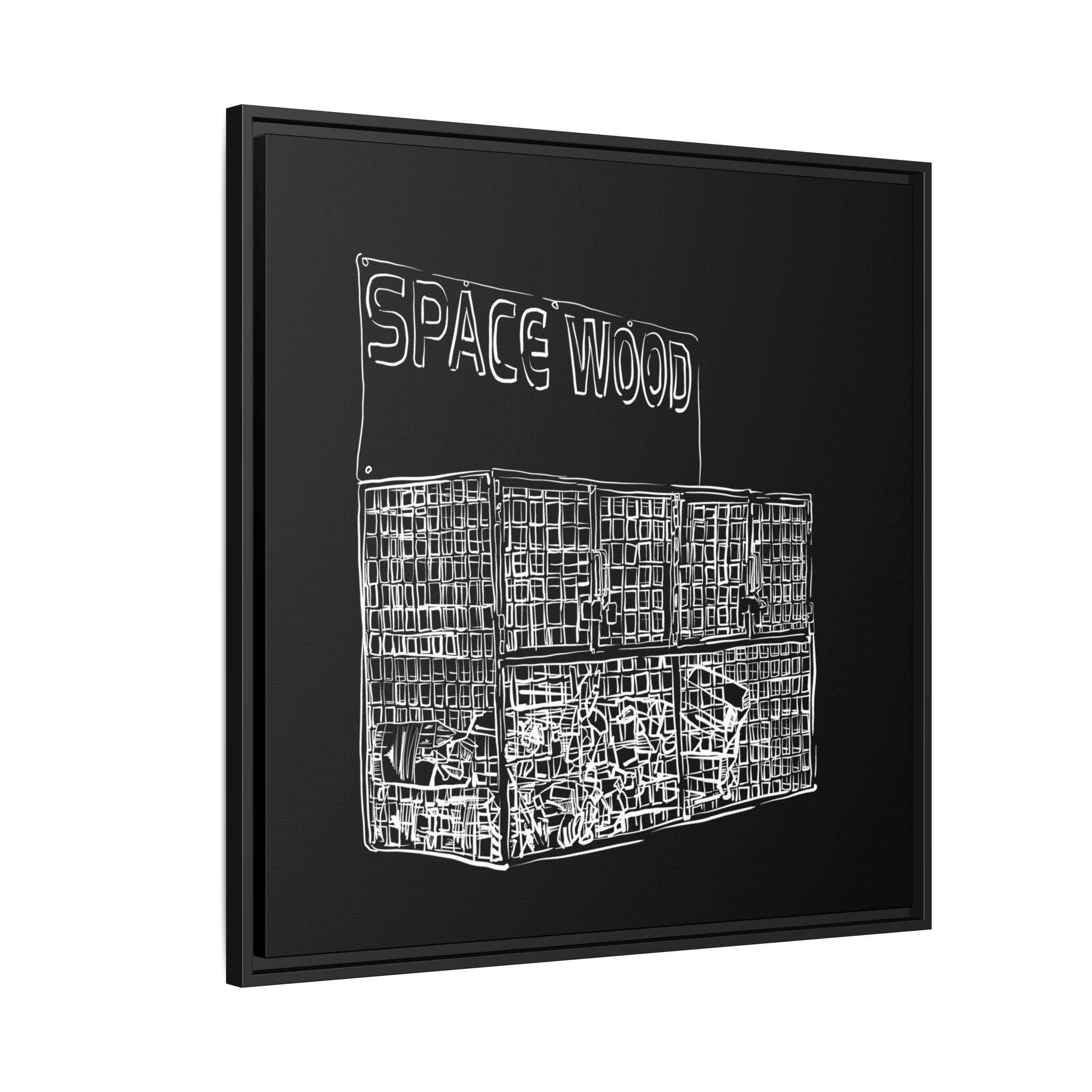 Sustainably Framed Giclee Stretched Canvas | Climate Change | Eco Friendly Frame | Social Good | Modern Aesthetic | Archival | SPACE WOOD