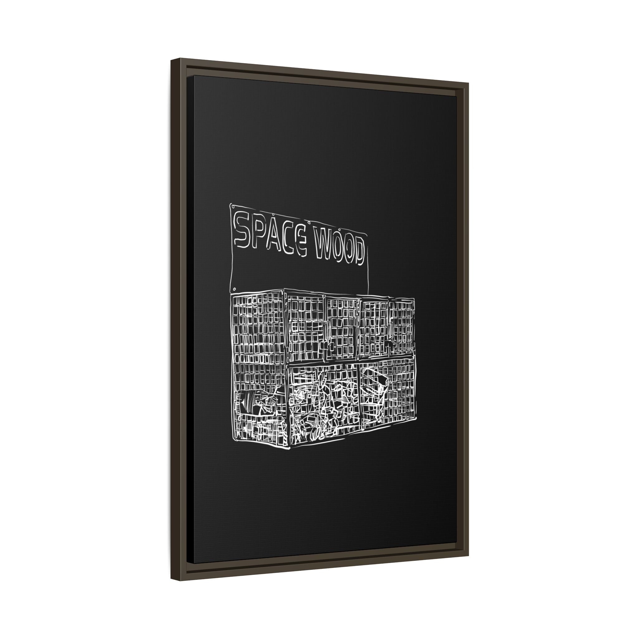 Sustainably Framed Giclee Stretched Canvas | Climate Change | Eco Friendly Frame | Social Good | Modern Aesthetic | Archival | SPACE WOOD