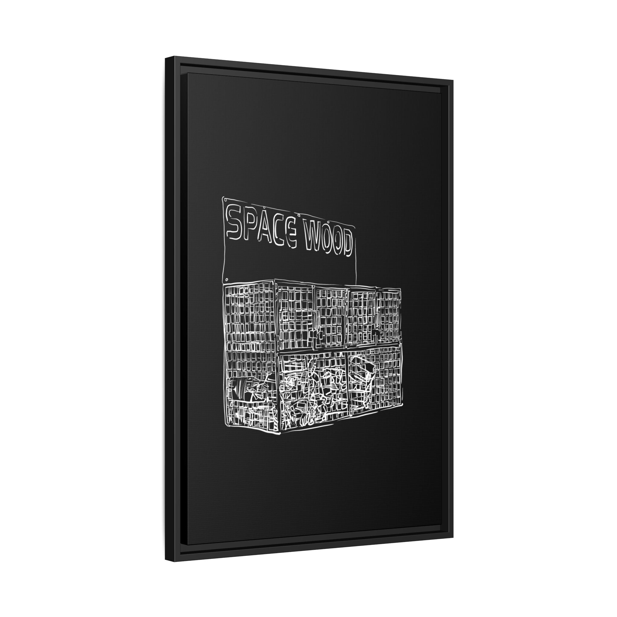 Sustainably Framed Giclee Stretched Canvas | Climate Change | Eco Friendly Frame | Social Good | Modern Aesthetic | Archival | SPACE WOOD