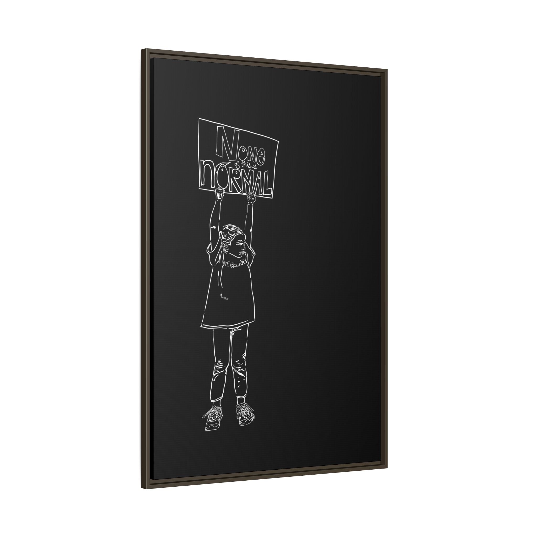 Sustainable Framed Archival Giclee  Stretched Canvas Social Art | Feminist  Print | Gallery Wall Art Museum Quality | NONE OF THIS IS NORMAL