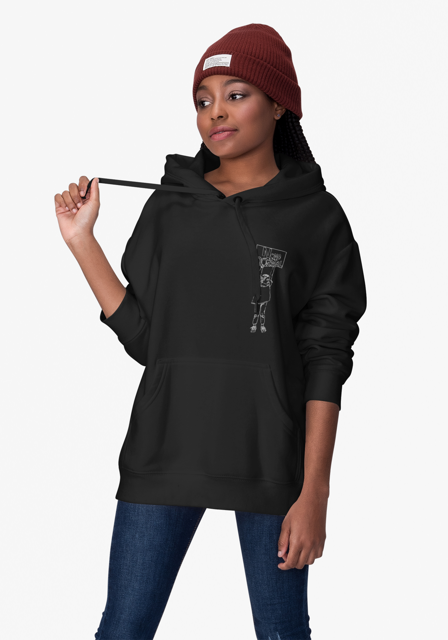Unisex Heavy Weight Hoodie | Statement Apparel Transformative | Social Justice Honest Expression | Progressive Activist | Eco Friendly Gift | NONE OF THIS IS NORMAL