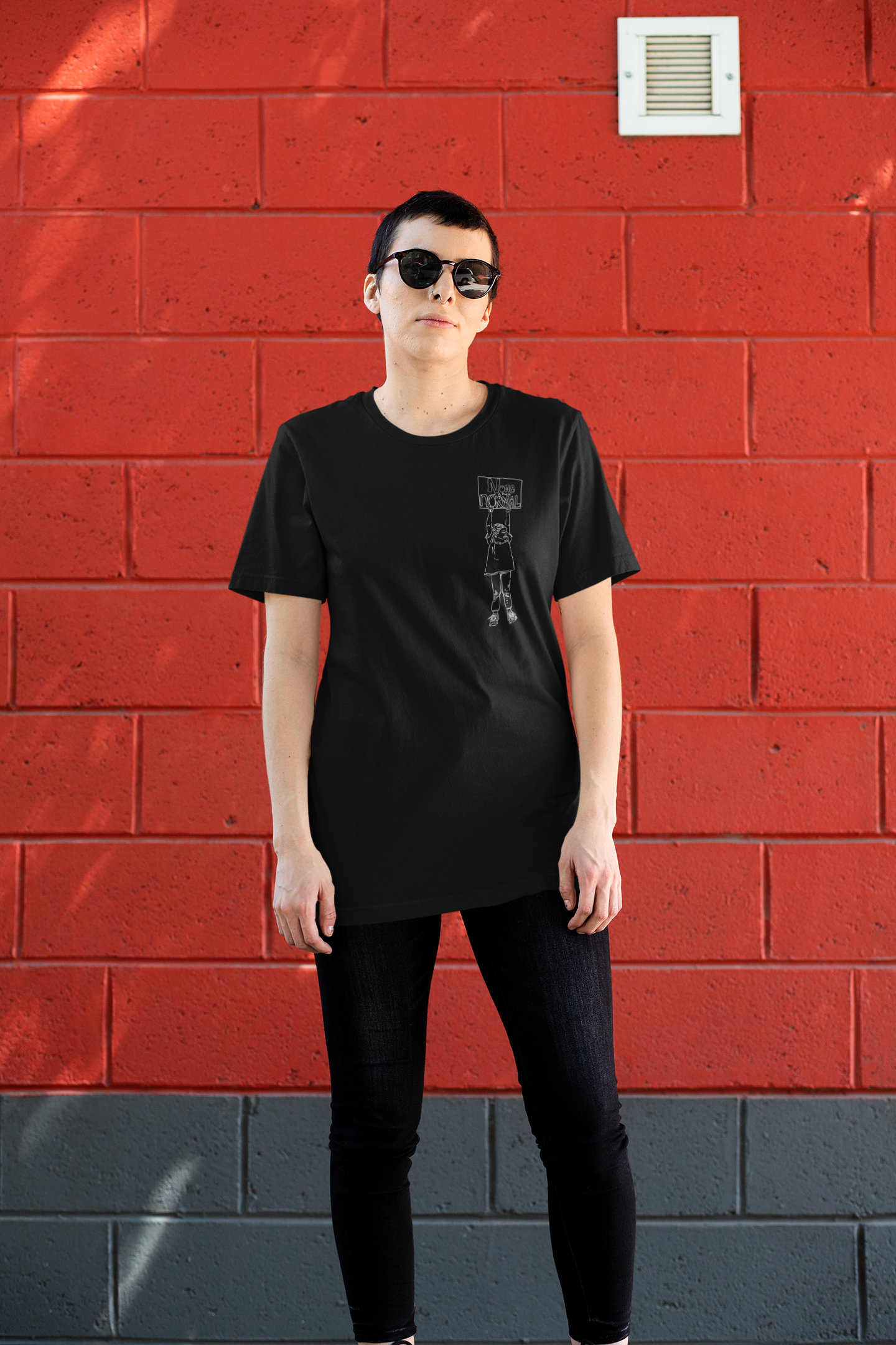 Unisex Heavyweight T-Shirt | Activist Clothing Transformative | Social Justice | Feminist T-Shirt | Social Commentary | Progressive Clothing Sustainable | Women's Rights Statement Apparel | Comfort Colors 1717 | NONE OF THIS IS NORMAL