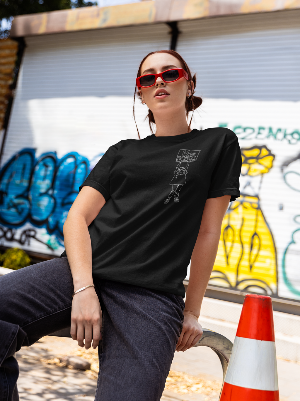 Unisex Heavyweight T-Shirt | Activist Clothing Transformative | Social Justice | Feminist T-Shirt | Social Commentary | Progressive Clothing Sustainable | Women's Rights Statement Apparel | Comfort Colors 1717 | NONE OF THIS IS NORMAL