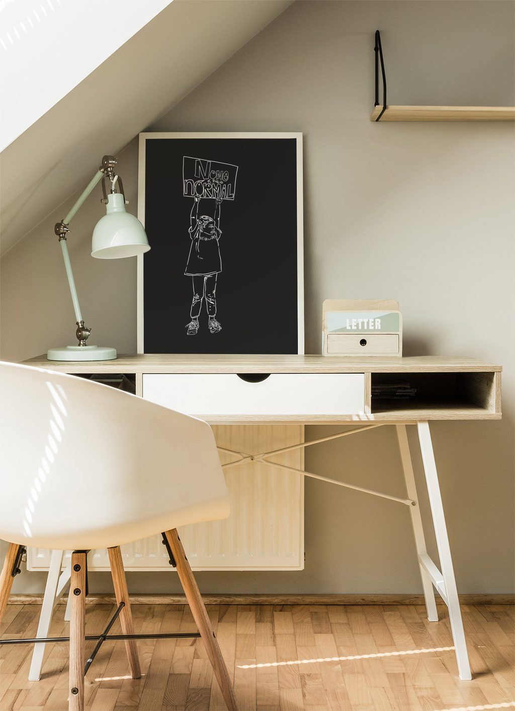 Sustainable Framed Archival Giclee  Stretched Canvas Social Art | Feminist  Print | Gallery Wall Art Museum Quality | NONE OF THIS IS NORMAL