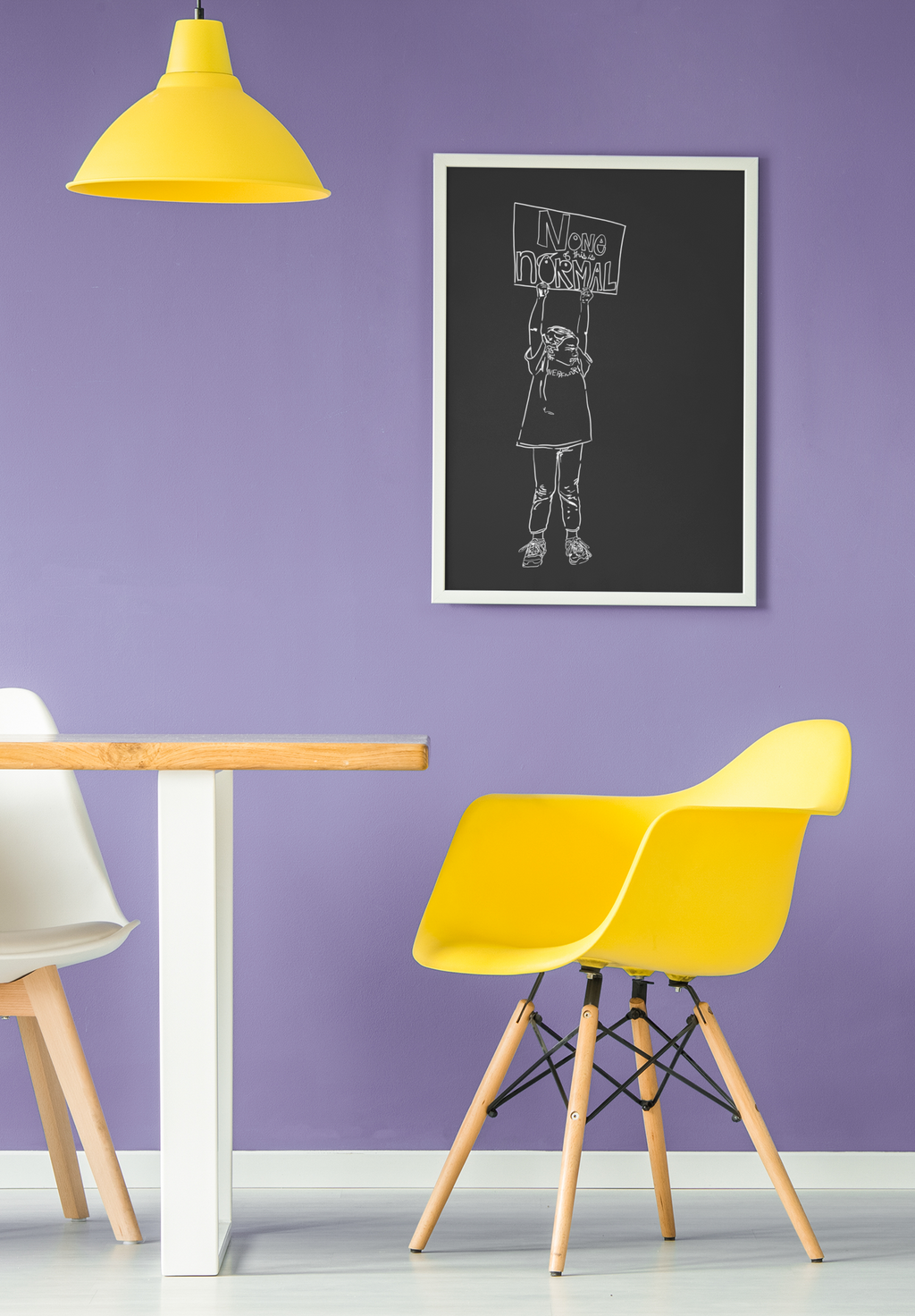 Sustainable Framed Archival Giclee  Stretched Canvas Social Art | Feminist  Print | Gallery Wall Art Museum Quality | NONE OF THIS IS NORMAL