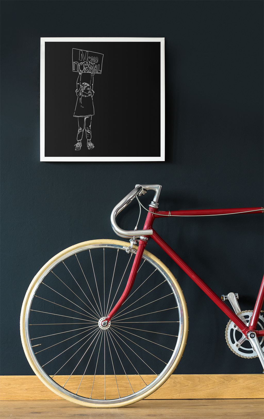 Sustainable Framed Archival Giclee  Stretched Canvas Social Art | Feminist  Print | Gallery Wall Art Museum Quality | NONE OF THIS IS NORMAL