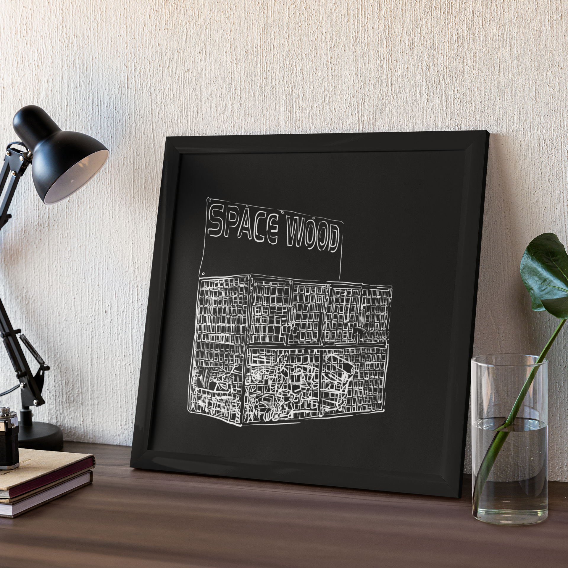 Sustainably Framed Giclee Stretched Canvas | Climate Change | Eco Friendly Frame | Social Good | Modern Aesthetic | Archival | SPACE WOOD