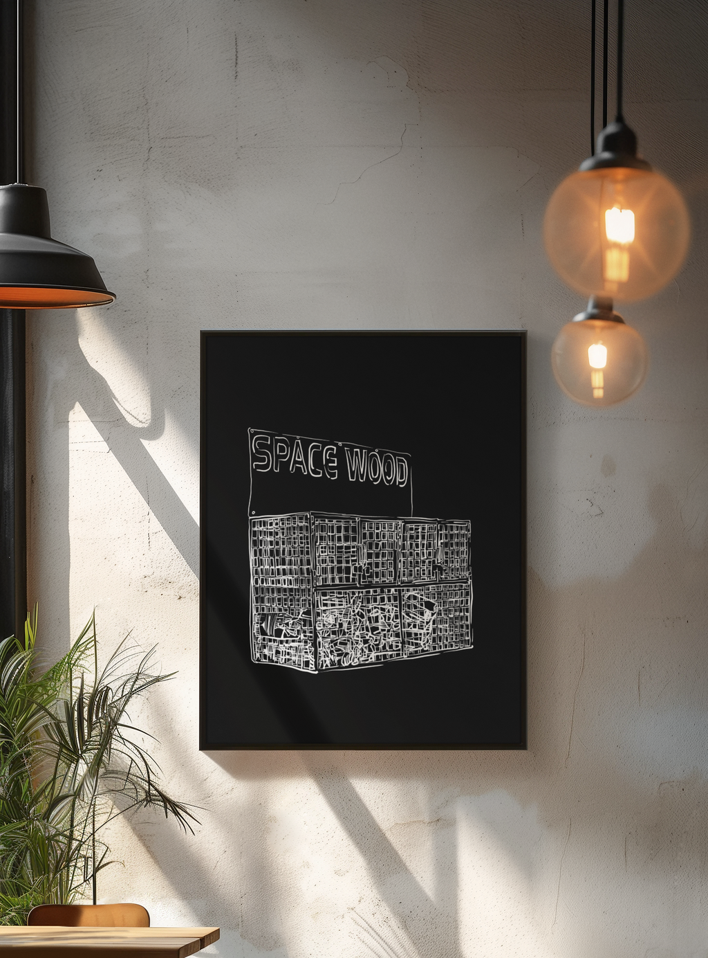 Sustainably Framed Giclee Stretched Canvas | Climate Change | Eco Friendly Frame | Social Good | Modern Aesthetic | Archival | SPACE WOOD