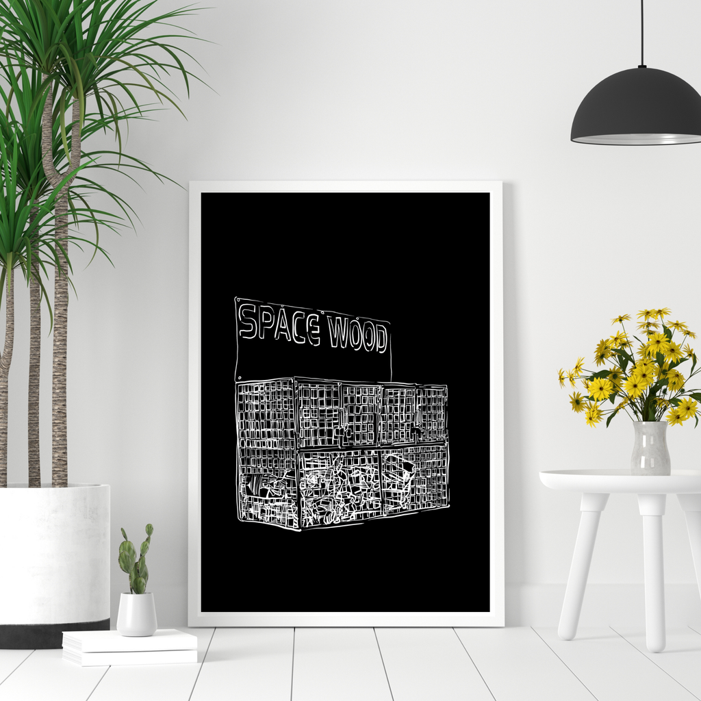 Sustainably Framed Giclee Stretched Canvas | Climate Change | Eco Friendly Frame | Social Good | Modern Aesthetic | Archival | SPACE WOOD