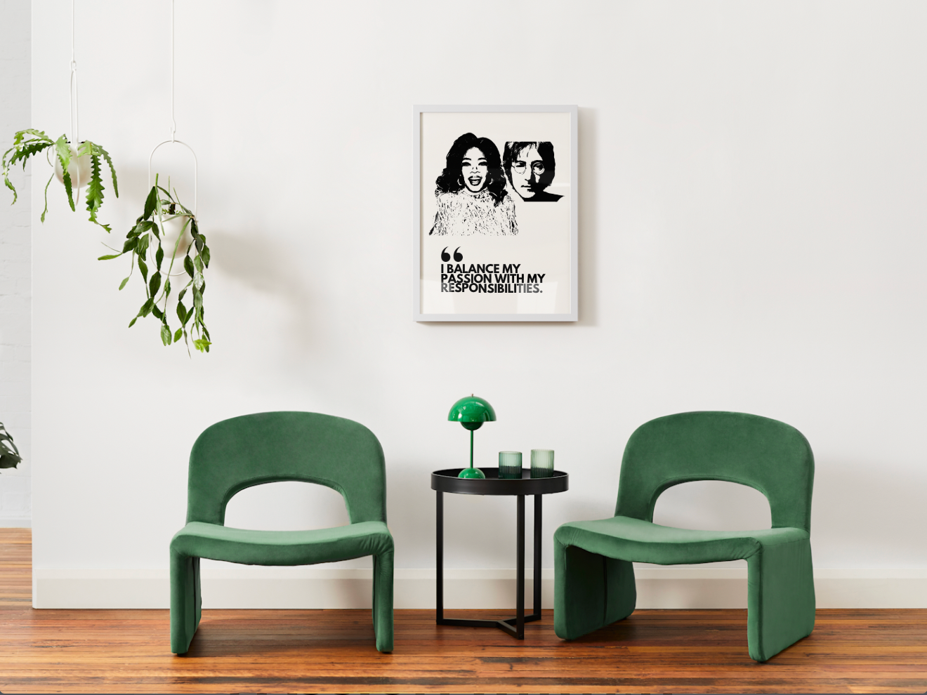 Museum Archival Giclee Print Social Justice | Fine Art Paper| Social Justice | Certified Archival Print | I BALANCE MY PASSION WITH MY RESPONSIBILITIES | OPRAH WINFREY | JOHN LENNON