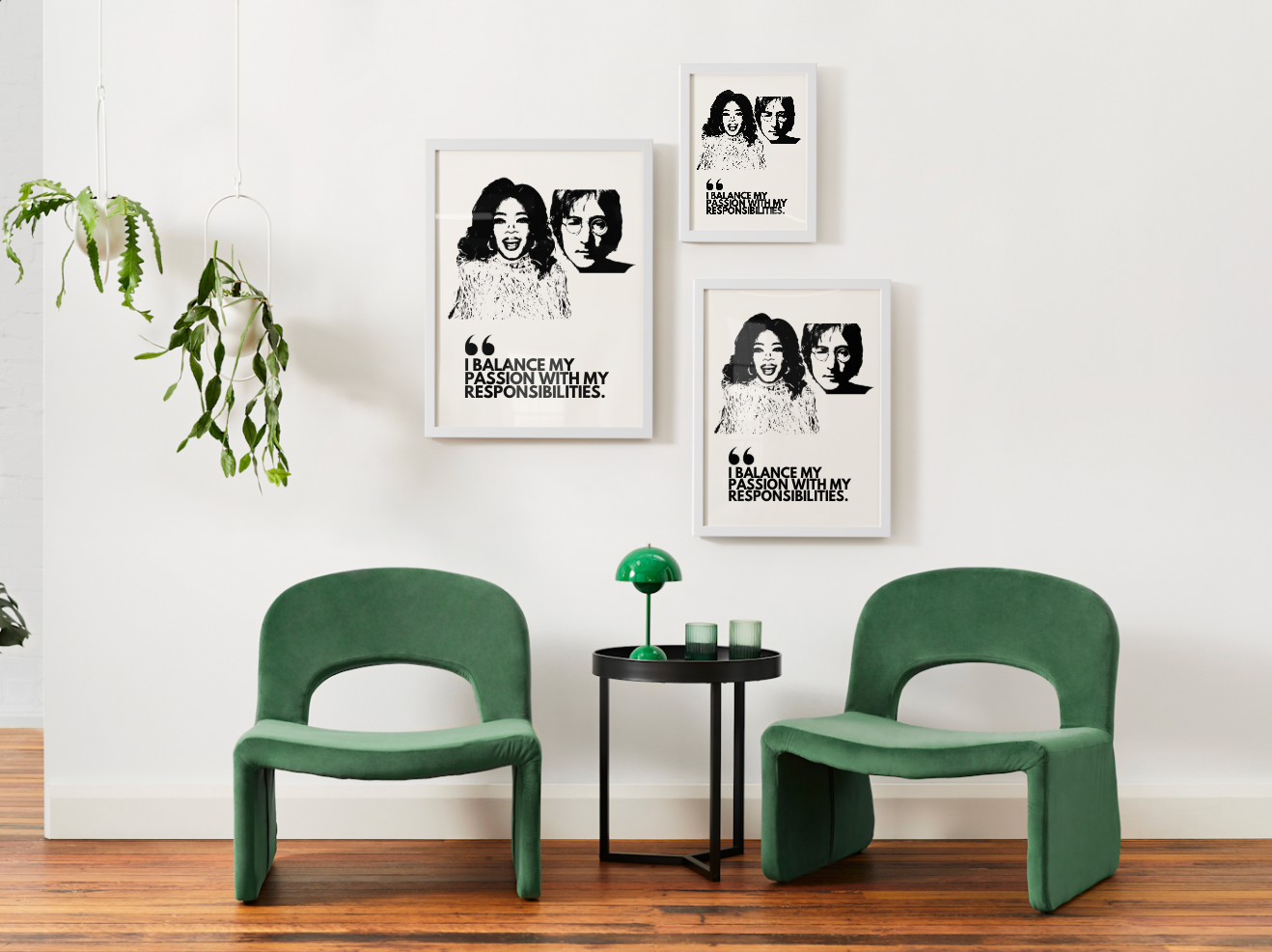 Museum Archival Giclee Print Social Justice | Fine Art Paper| Social Justice | Certified Archival Print | I BALANCE MY PASSION WITH MY RESPONSIBILITIES | OPRAH WINFREY | JOHN LENNON