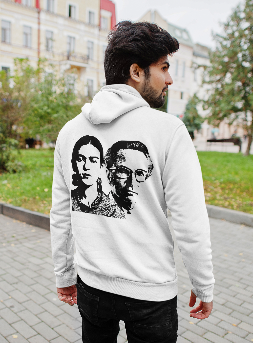 Unisex Heavy Weight Hoodie | Social Commentary Progressive | Activist Fashion Sustainable | Political Art Clothing Statement Comfort | Gildan® 18500 I TRANSFORM PAIN INTO PURPOSE | Frida Kahlo & Viktor Frankl
