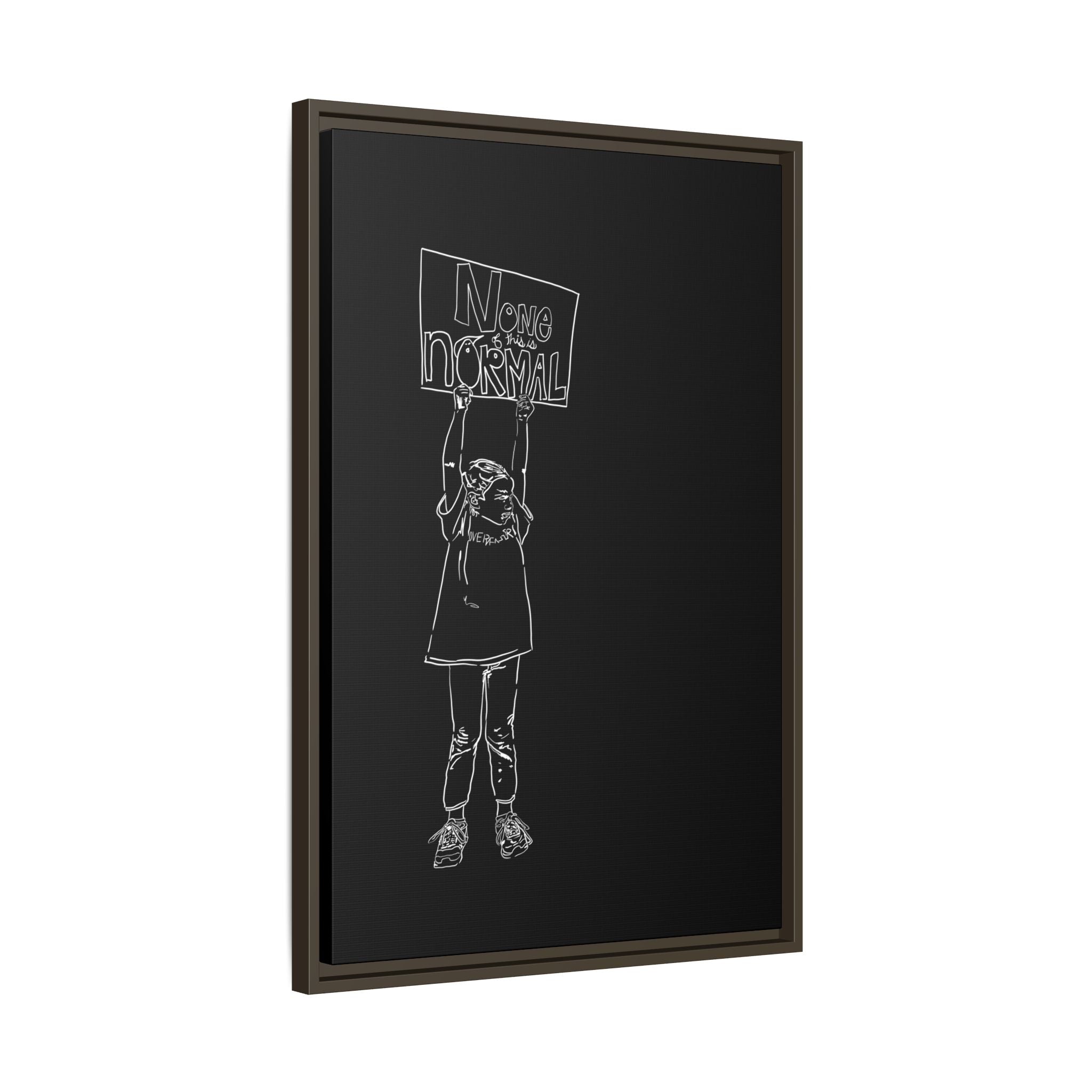 Sustainable Framed Archival Giclee  Stretched Canvas Social Art | Feminist  Print | Gallery Wall Art Museum Quality | NONE OF THIS IS NORMAL