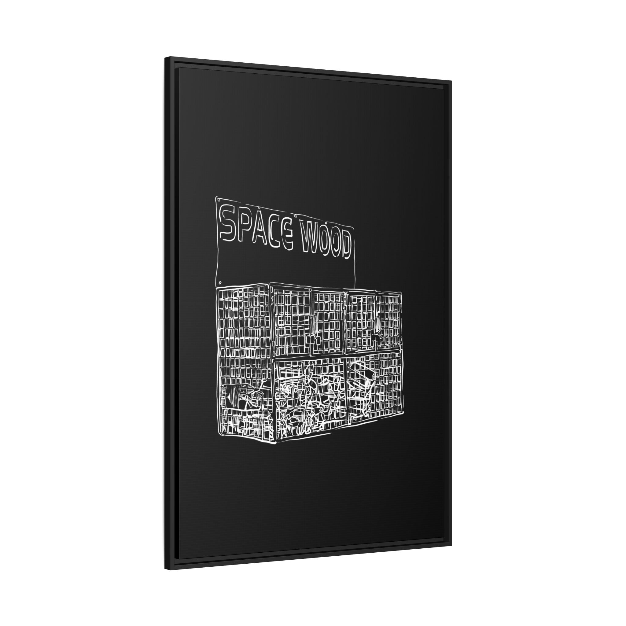 Sustainably Framed Giclee Stretched Canvas | Climate Change | Eco Friendly Frame | Social Good | Modern Aesthetic | Archival | SPACE WOOD