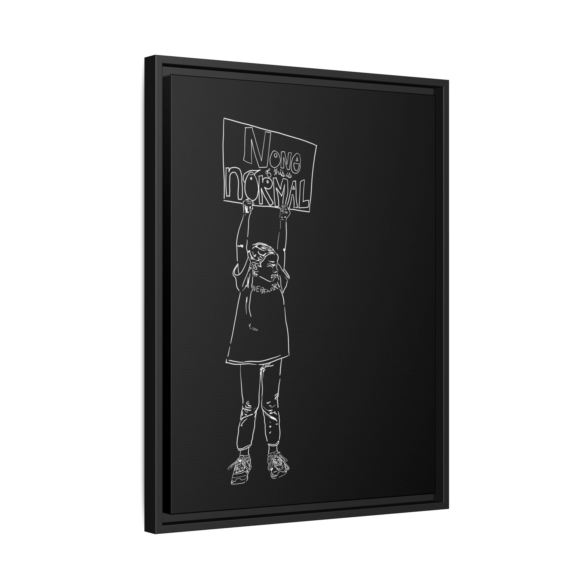 Sustainable Framed Archival Giclee  Stretched Canvas Social Art | Feminist  Print | Gallery Wall Art Museum Quality | NONE OF THIS IS NORMAL